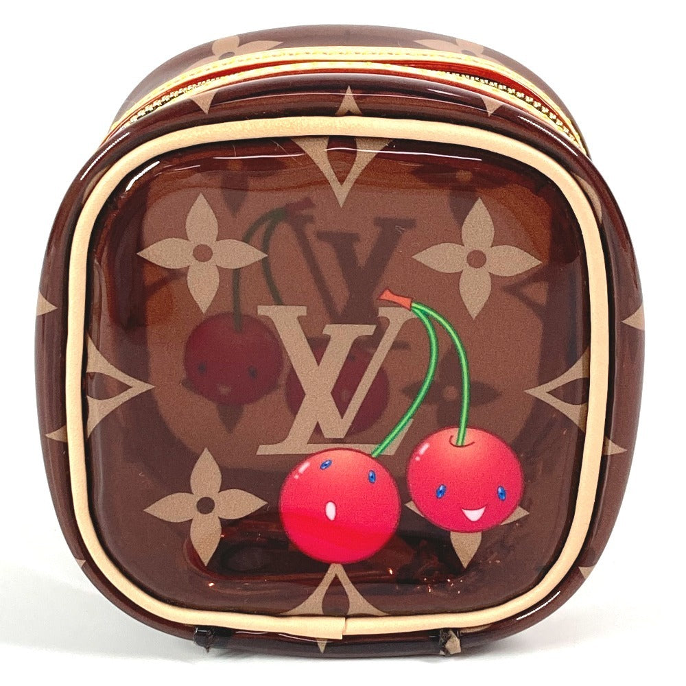 LOUIS VUITTON Pouch M14943 PVC Brown Monogram Takashi Murakami Cherry LV × TM Porto Monnaie Cube
