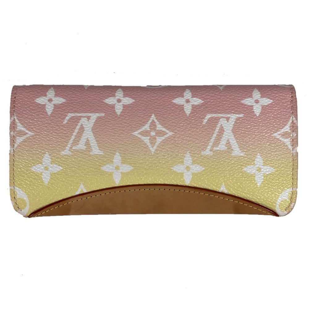 LOUIS VUITTON glasses case leather pink Monogram by the Pool Etui Lunet Woody