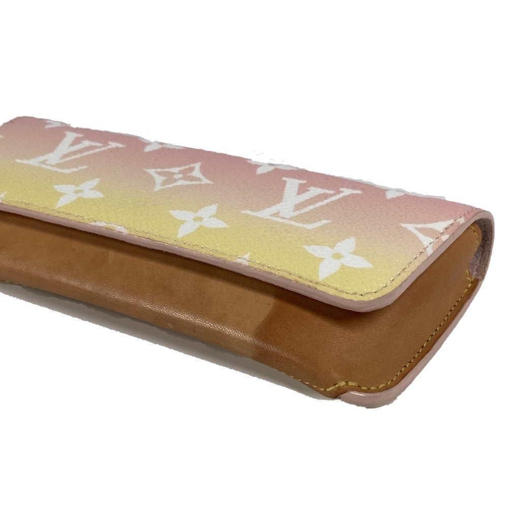 LOUIS VUITTON glasses case leather pink Monogram by the Pool Etui Lunet Woody