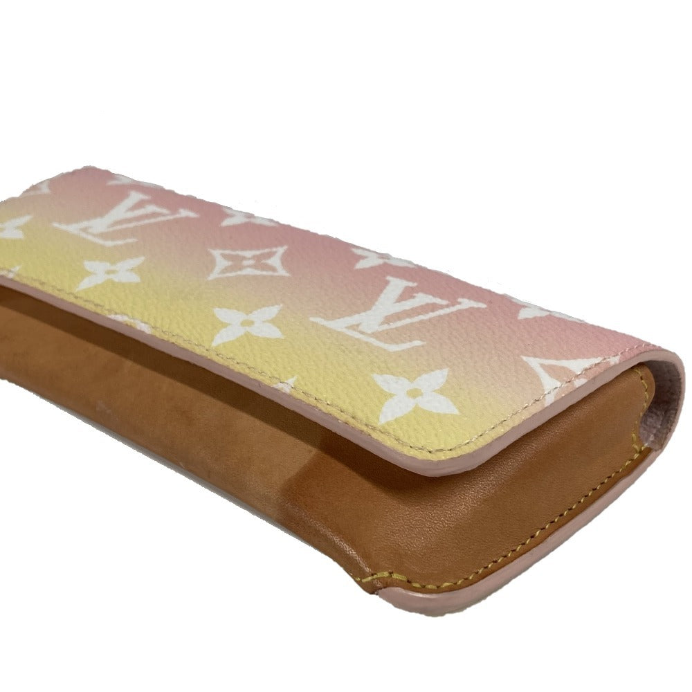 LOUIS VUITTON glasses case leather pink Monogram by the Pool Etui Lunet Woody