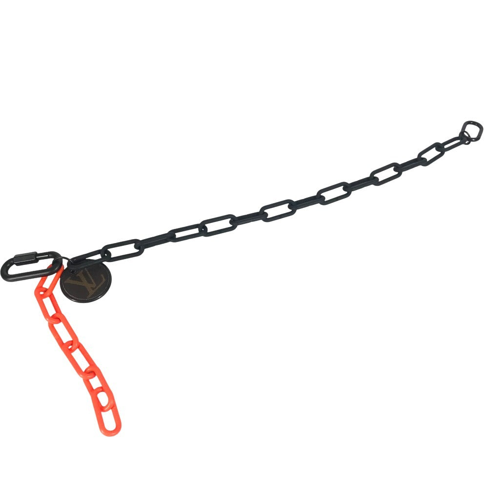 LOUIS VUITTON Wallet Chain MP2296 plastic black Monogram Carabiner Portocre Key Chain