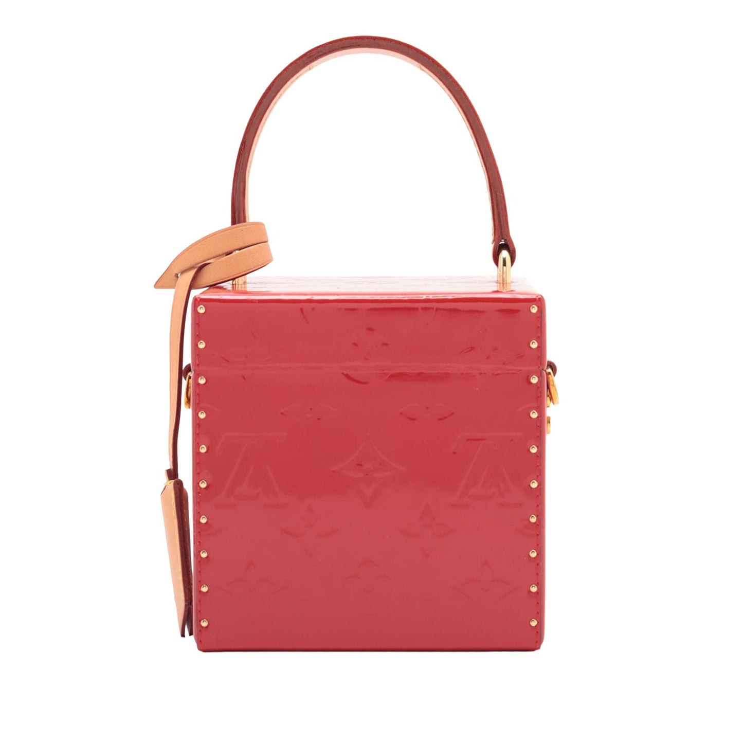 Red Louis Vuitton Monogram Vernis Bleecker Box Vanity Bag
