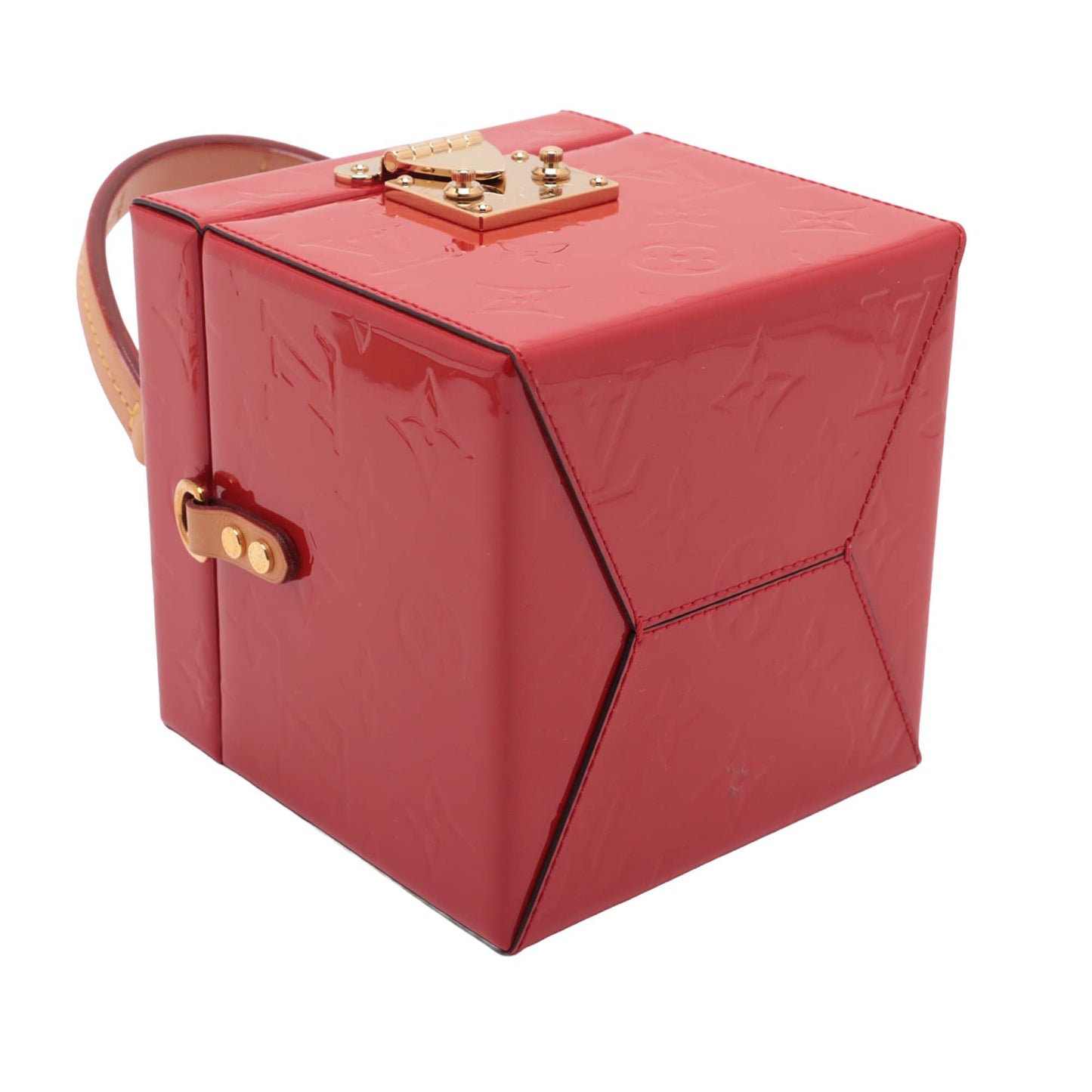 Red Louis Vuitton Monogram Vernis Bleecker Box Vanity Bag