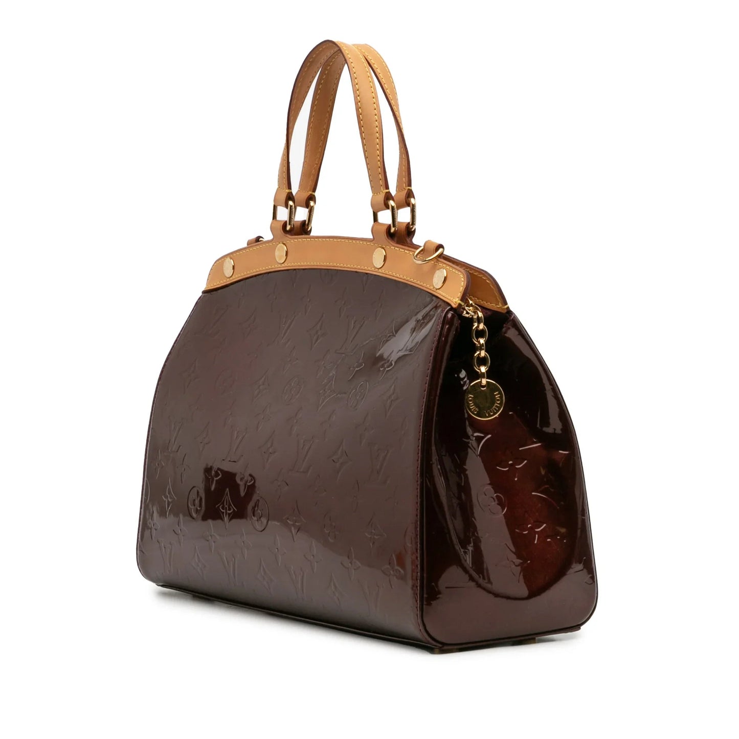Red Louis Vuitton Monogram Vernis Brea MM Satchel