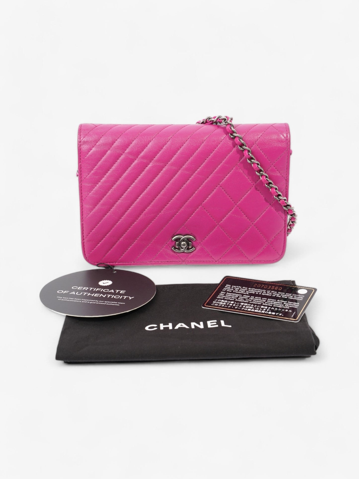 Chanel WOC Fuschia Pink Lambskin Leather