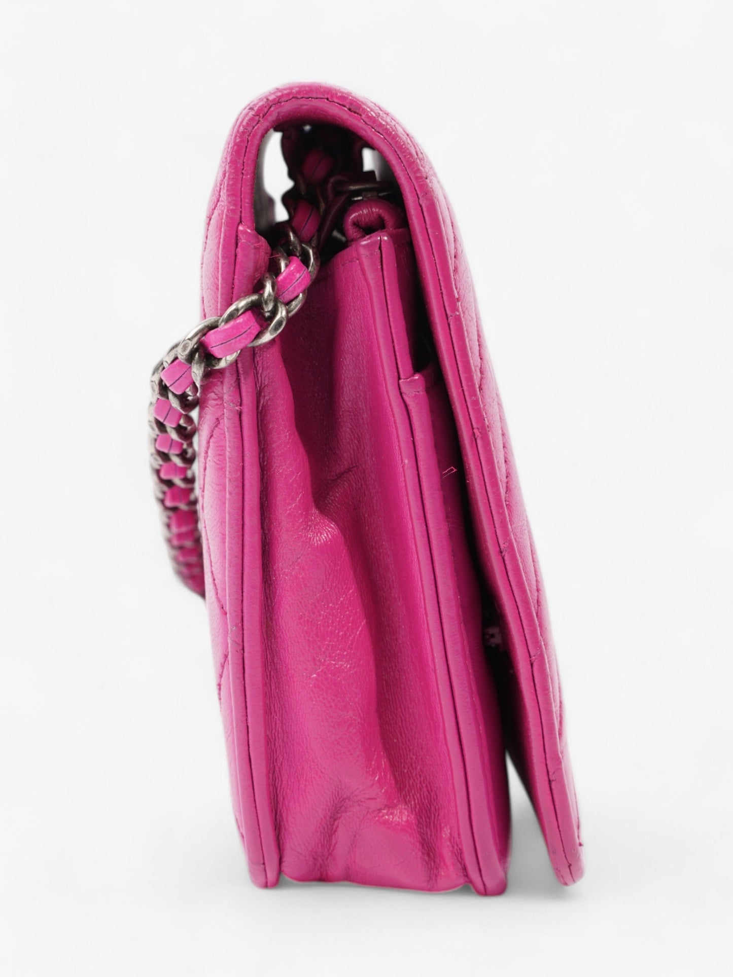 Chanel WOC Fuschia Pink Lambskin Leather