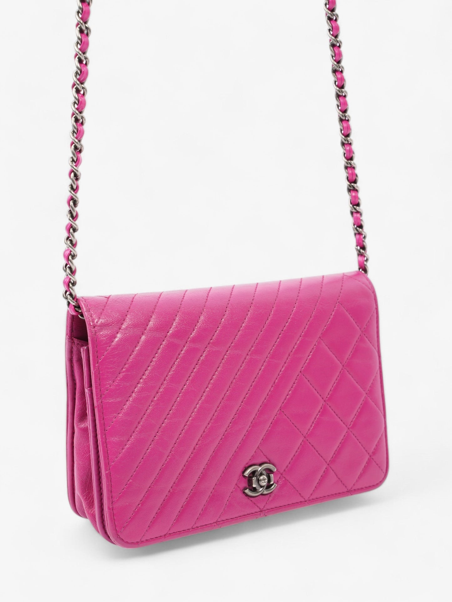 Chanel WOC Fuschia Pink Lambskin Leather