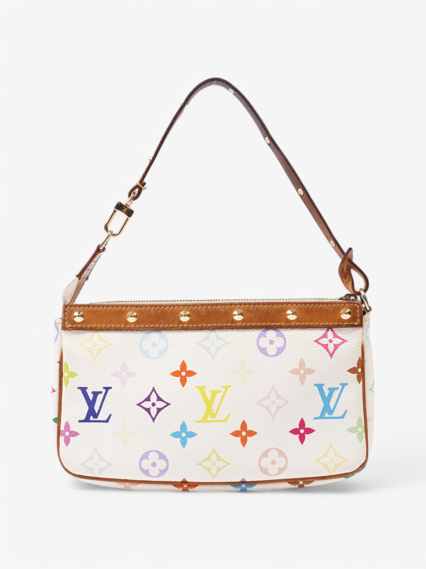 Louis Vuitton Pochette Accessoires White  / Multicolour Coated Canvas