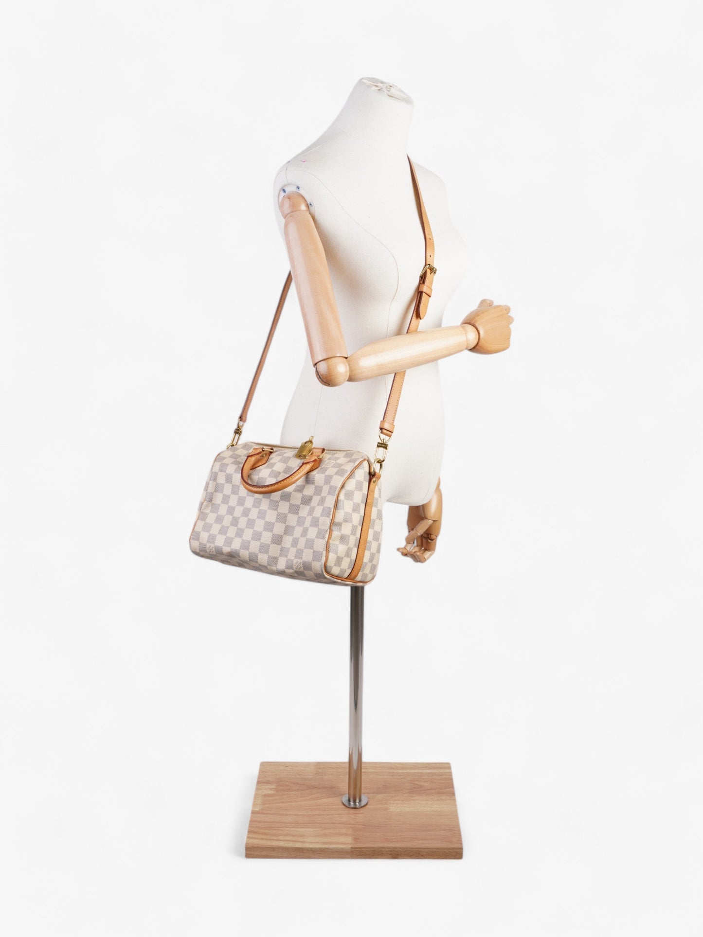 Louis Vuitton Speedy Bandoulière Damier Azur Coated Canvas 25