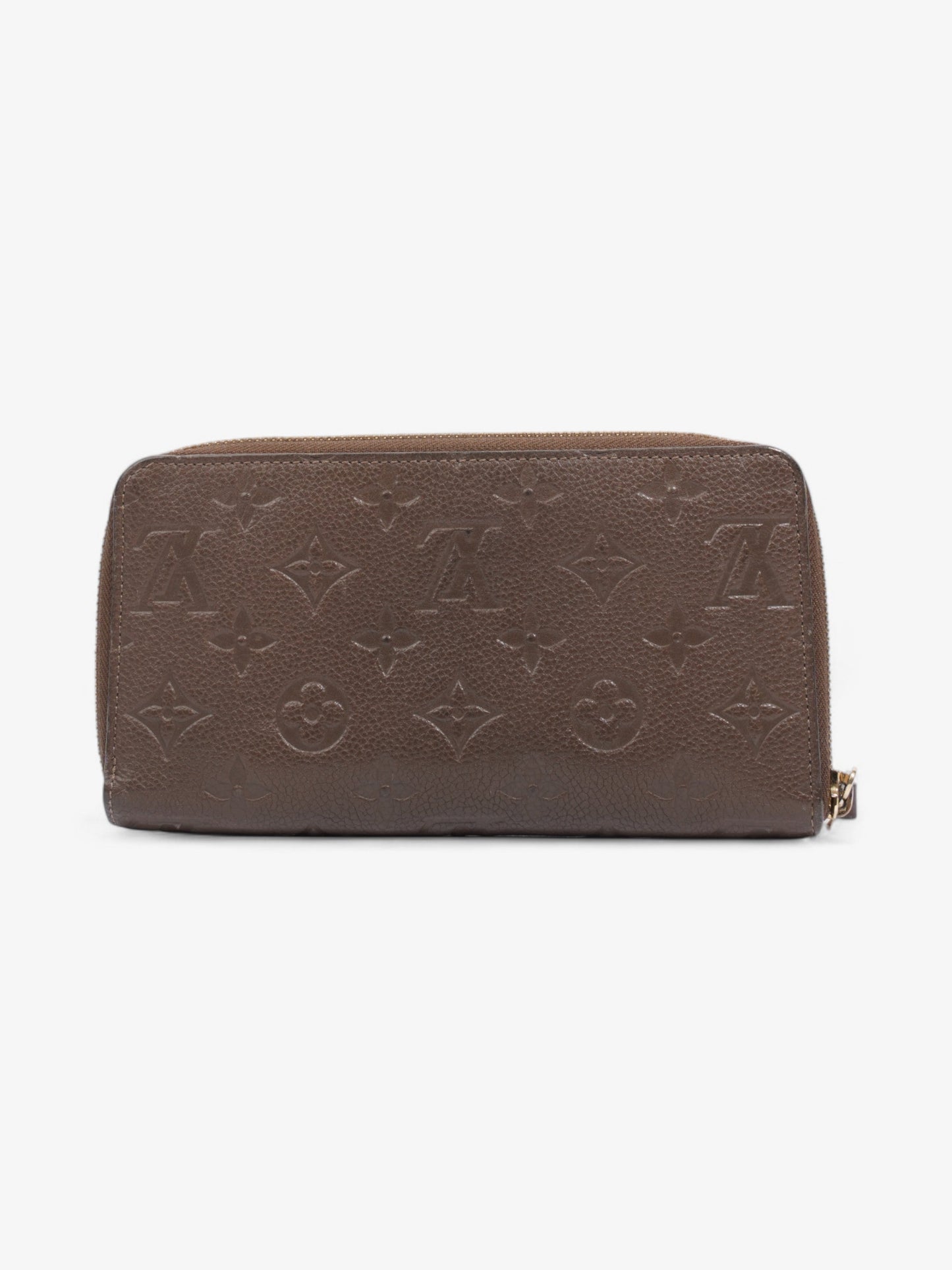 Louis Vuitton Zippy Wallet Taupe Lambskin Leather