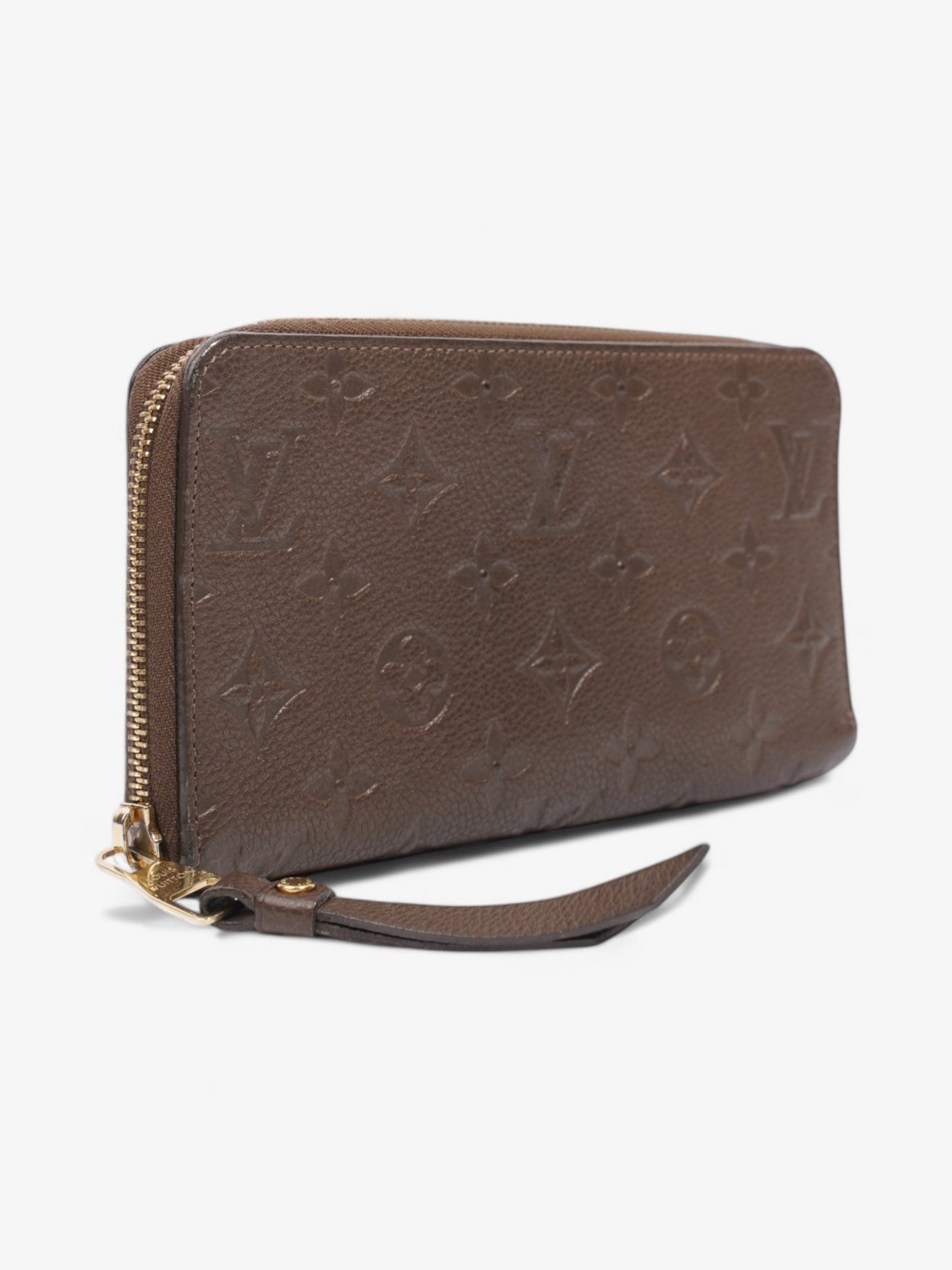 Louis Vuitton Zippy Wallet Taupe Lambskin Leather