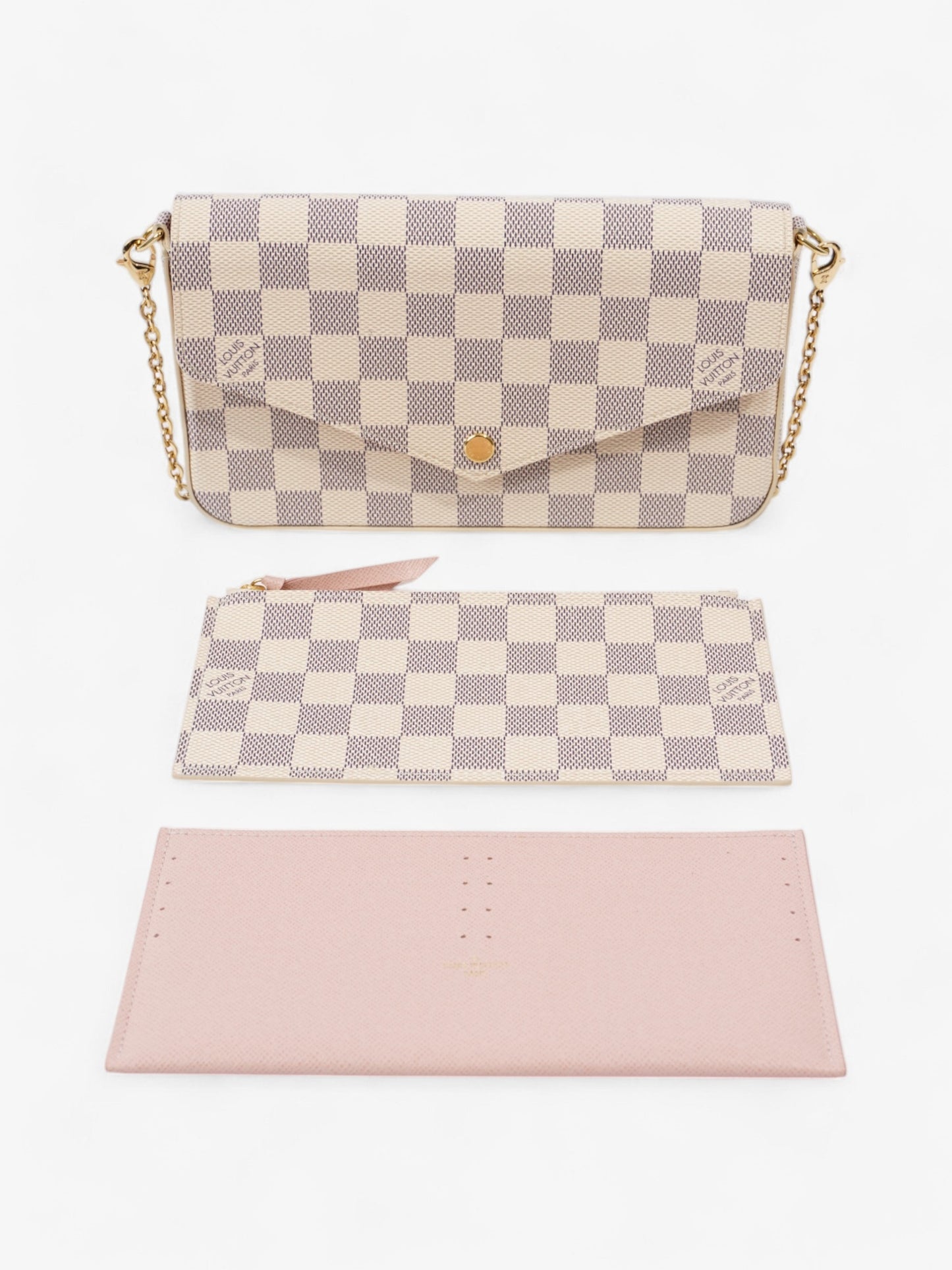 Louis Vuitton Pochette Felicie Damier Azur Coated Canvas