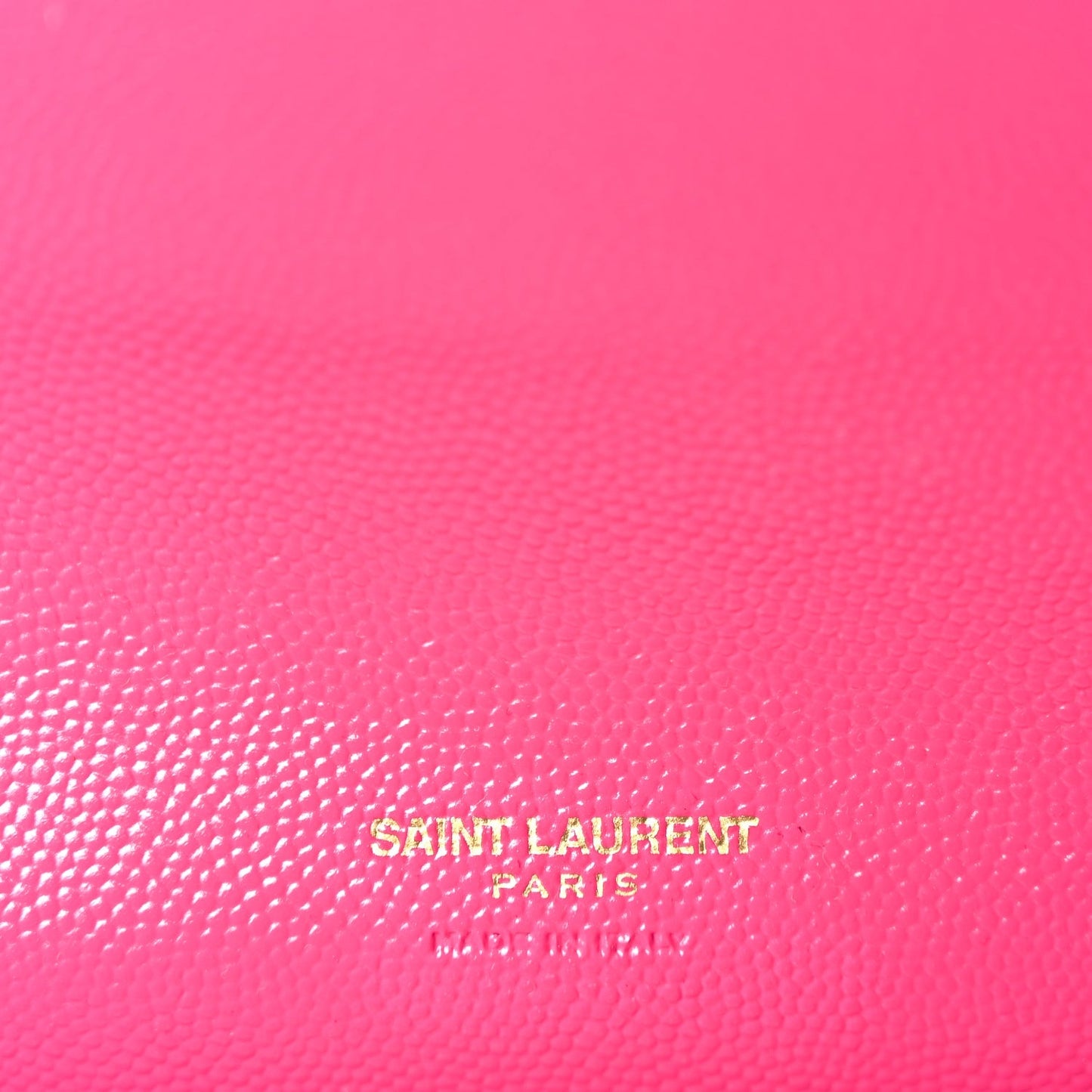 Saint Laurent Grain De Poudre Matelasse Chevron Monogram Envelope Clutch Fuchsia Fuchsia