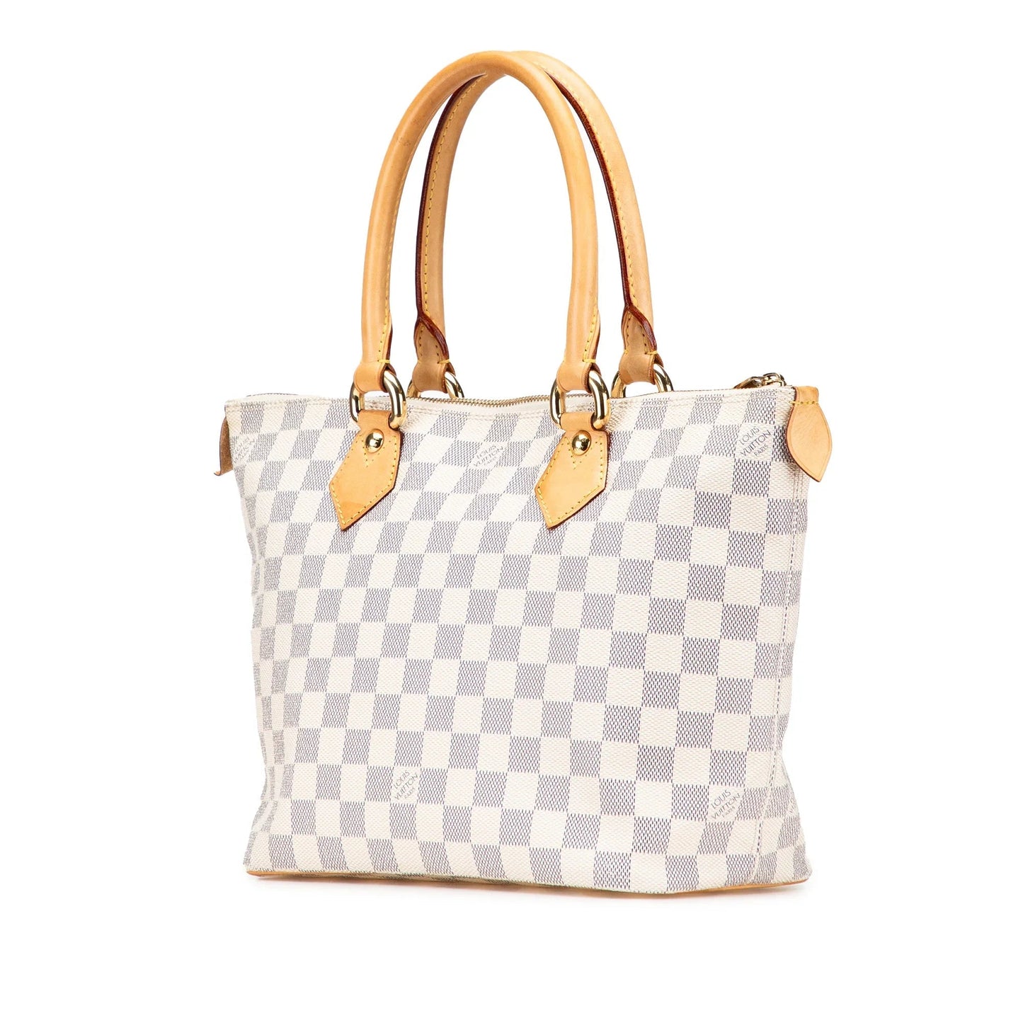 White Louis Vuitton Damier Azur Saleya PM Handbag