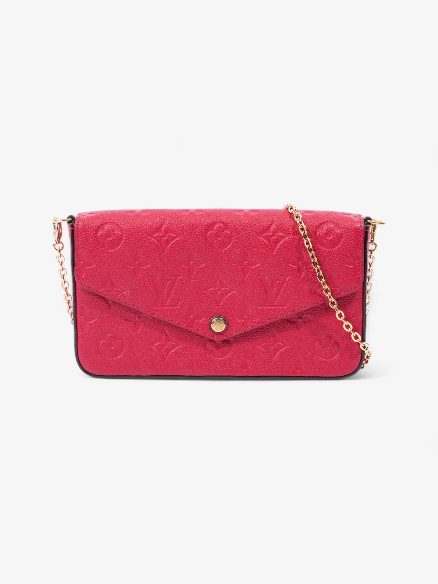 Louis Vuitton Pochette Felicie Red Monogram Empreinte Leather