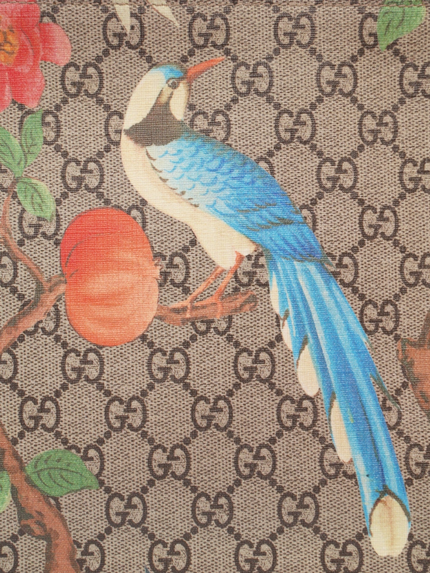 Gucci Floral Bird Clutch Supreme Coated Canvas