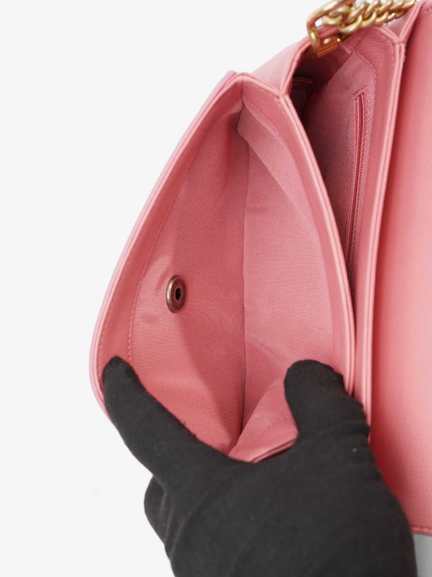 Chanel Quilted Crossbody Bag Pink Calfskin Leather