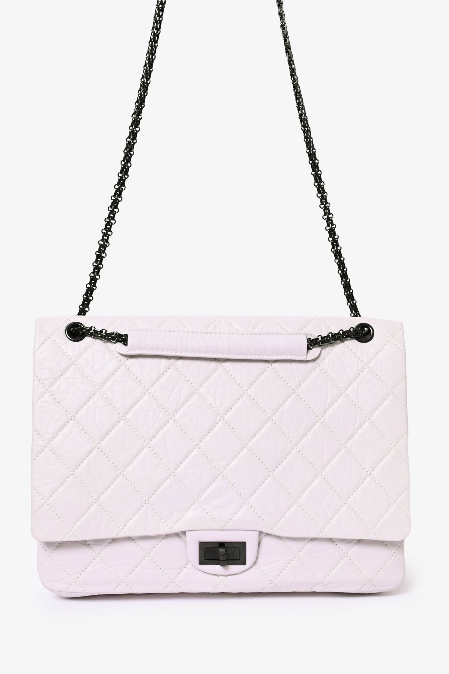 Chanel™ 2008/9 Grey Leather Quilted 2.55 Reissue XL Bag