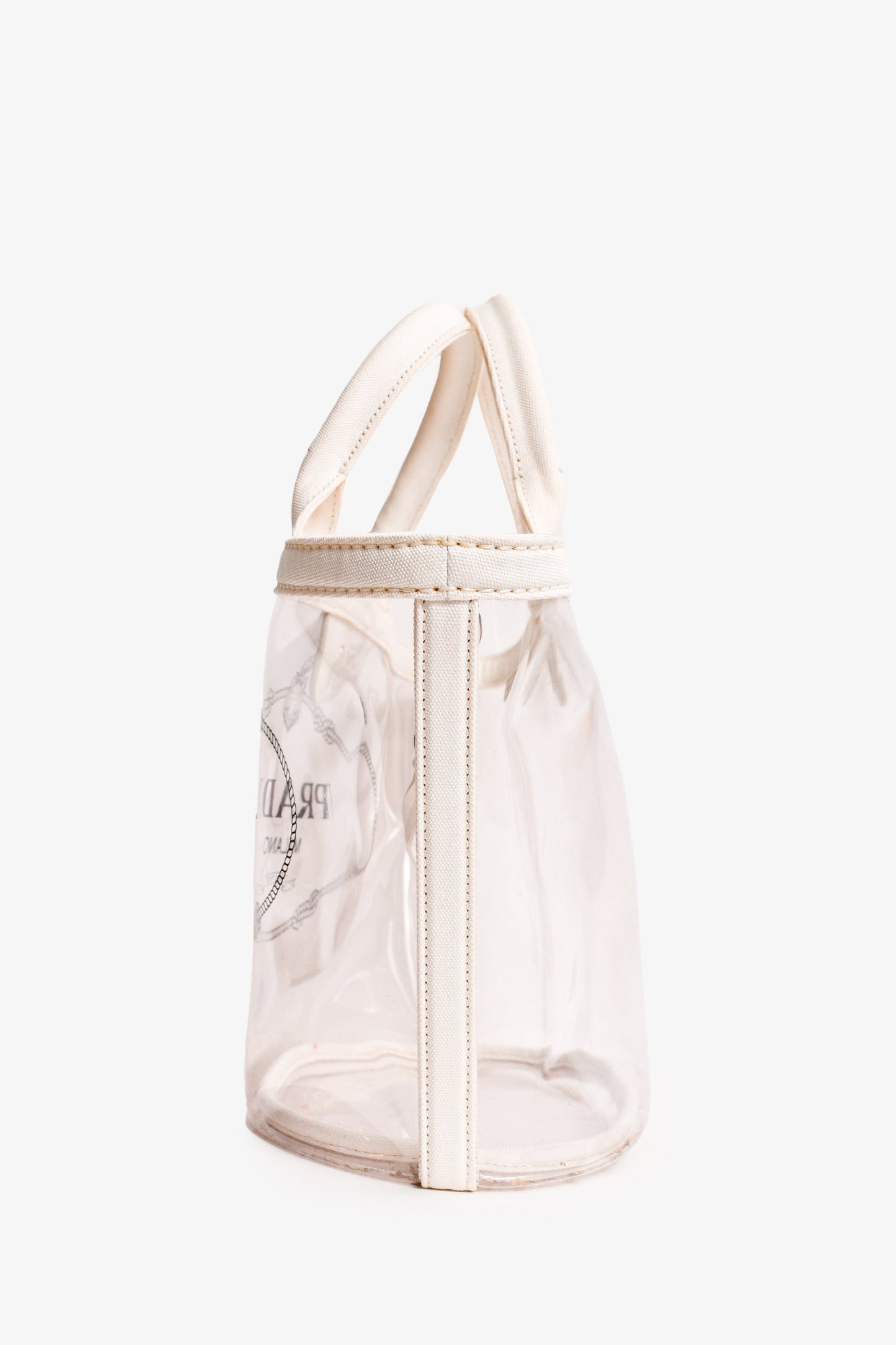Prada Clear PVC Logo Tote (As Is)