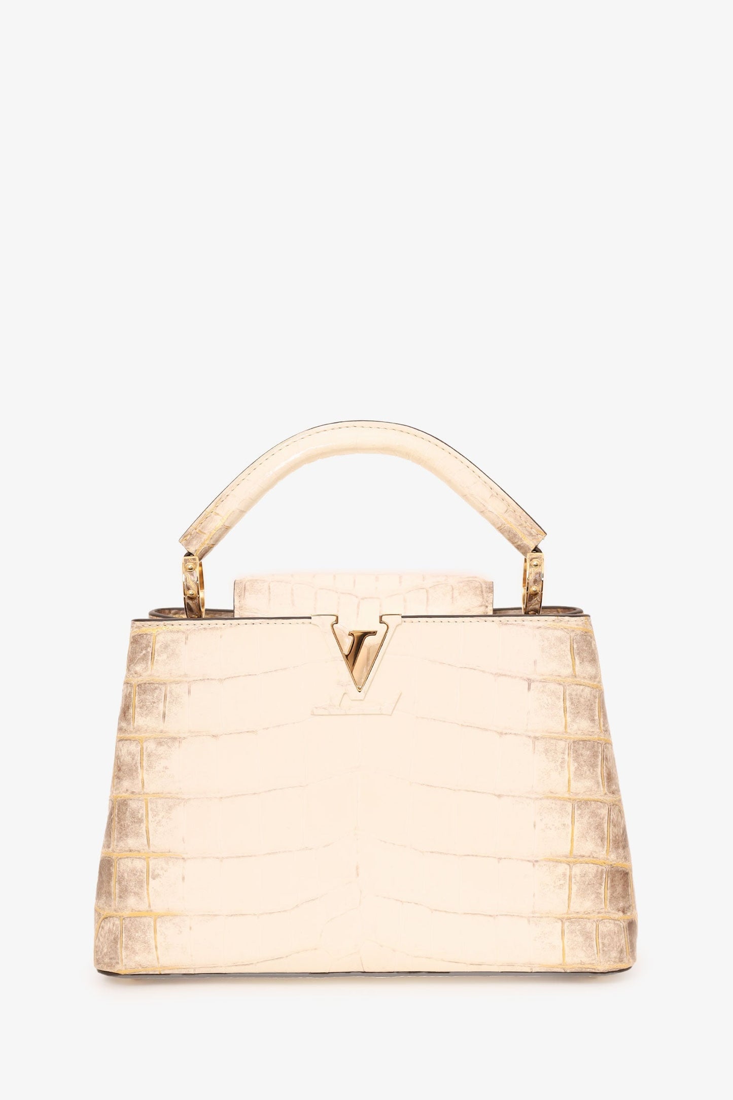 Louis Vuitton 2022 Himalayan Niloticus Crocodile Capucines BB Top Handle with Strap