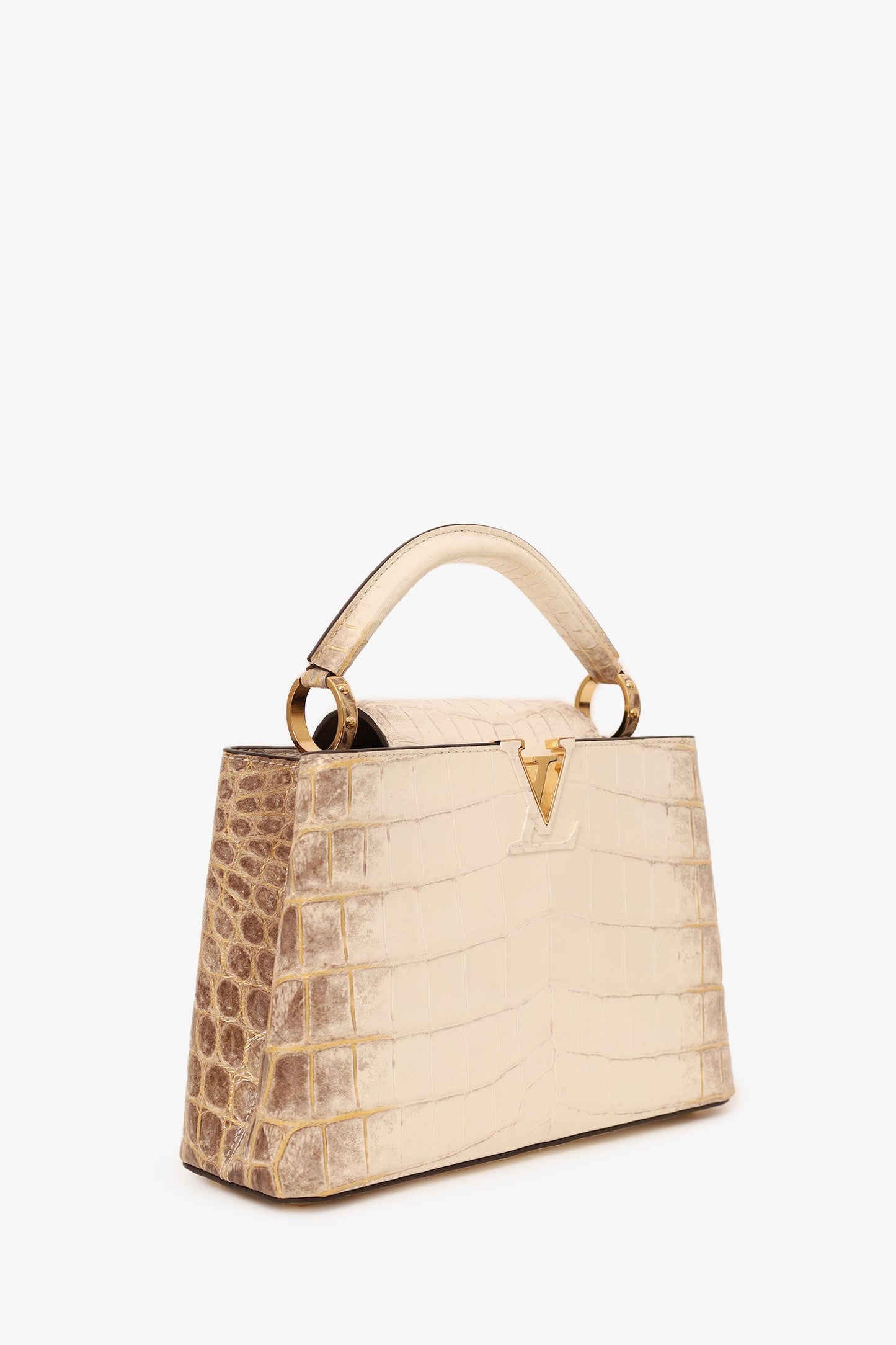 Louis Vuitton 2022 Himalayan Niloticus Crocodile Capucines BB Top Handle with Strap