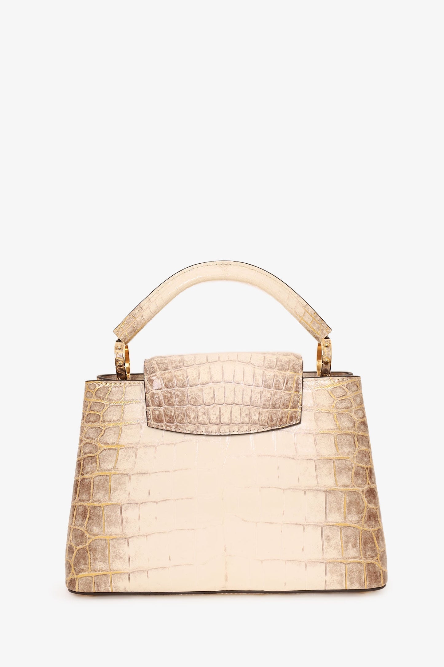 Louis Vuitton 2022 Himalayan Niloticus Crocodile Capucines BB Top Handle with Strap
