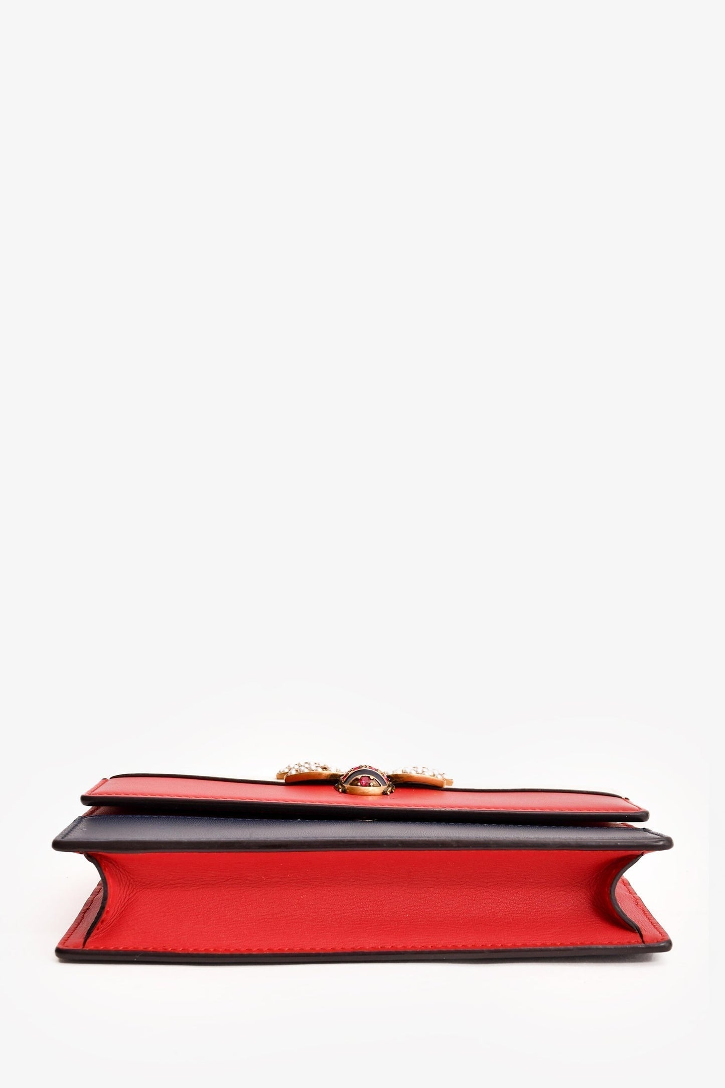 Gucci Red/Navy Queen Margaret Wallet on Chain