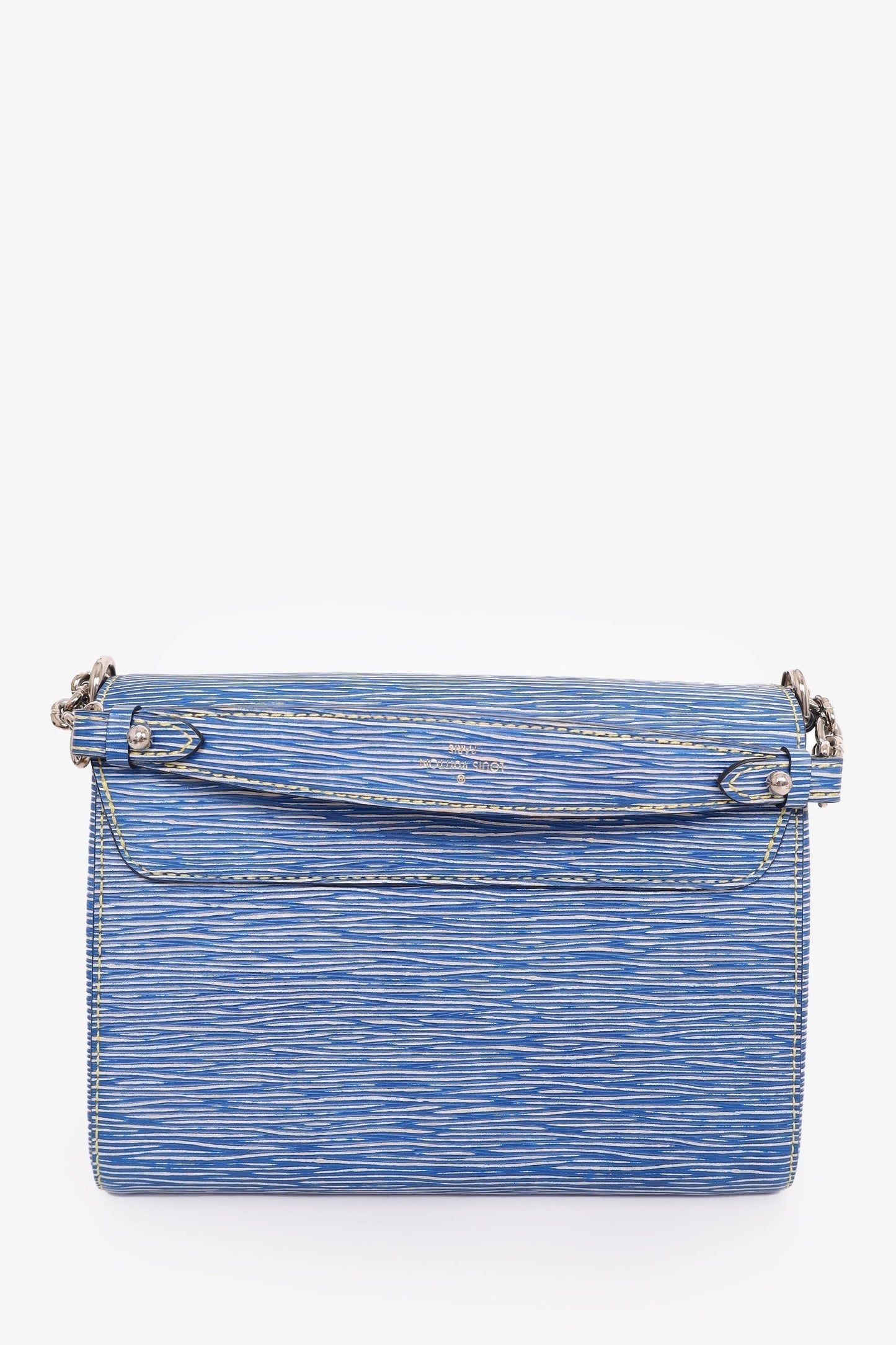 Louis Vuitton 2015 Blue Denim Epi Leather 'Twist' MM Shoulder Bag
