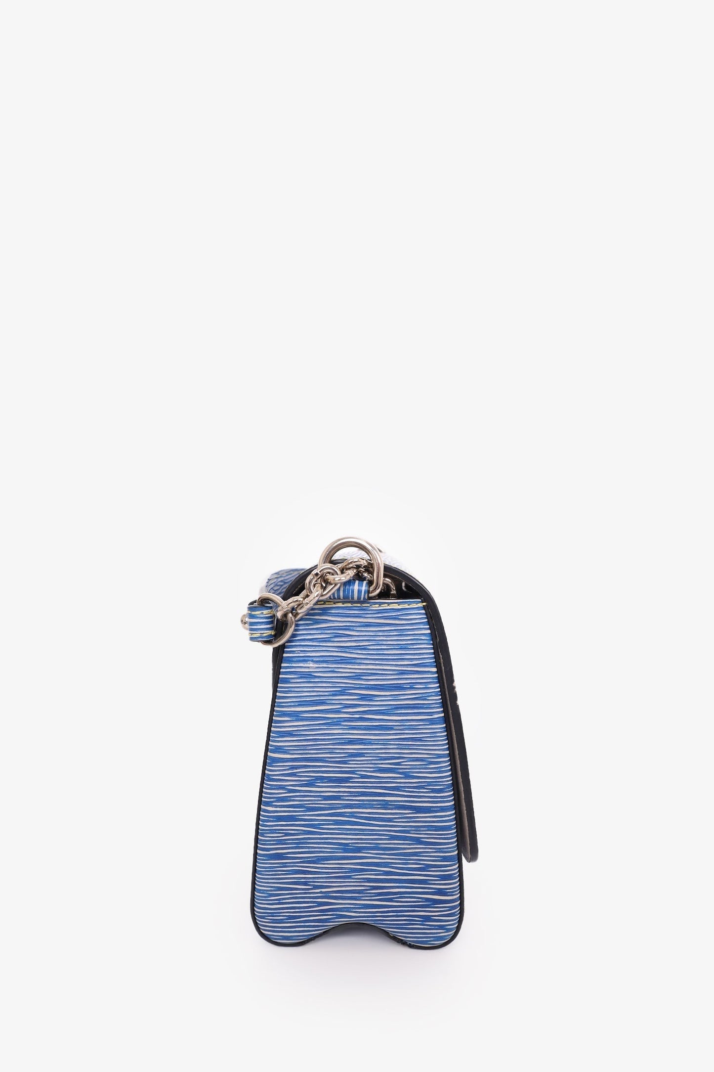 Louis Vuitton 2015 Blue Denim Epi Leather 'Twist' MM Shoulder Bag