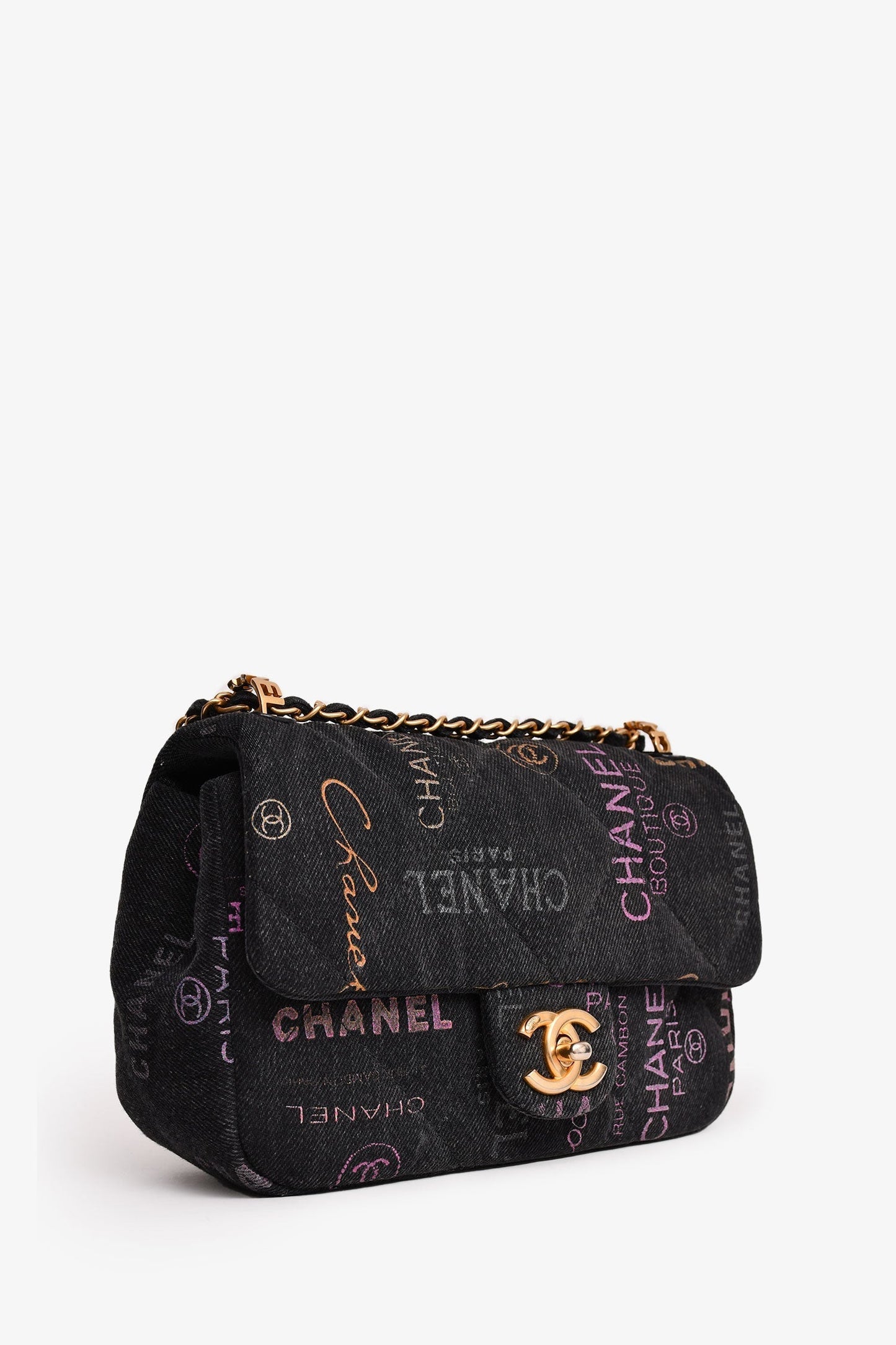 Chanel™ 2022 Black Mood Monogram Mini Flap Bag
