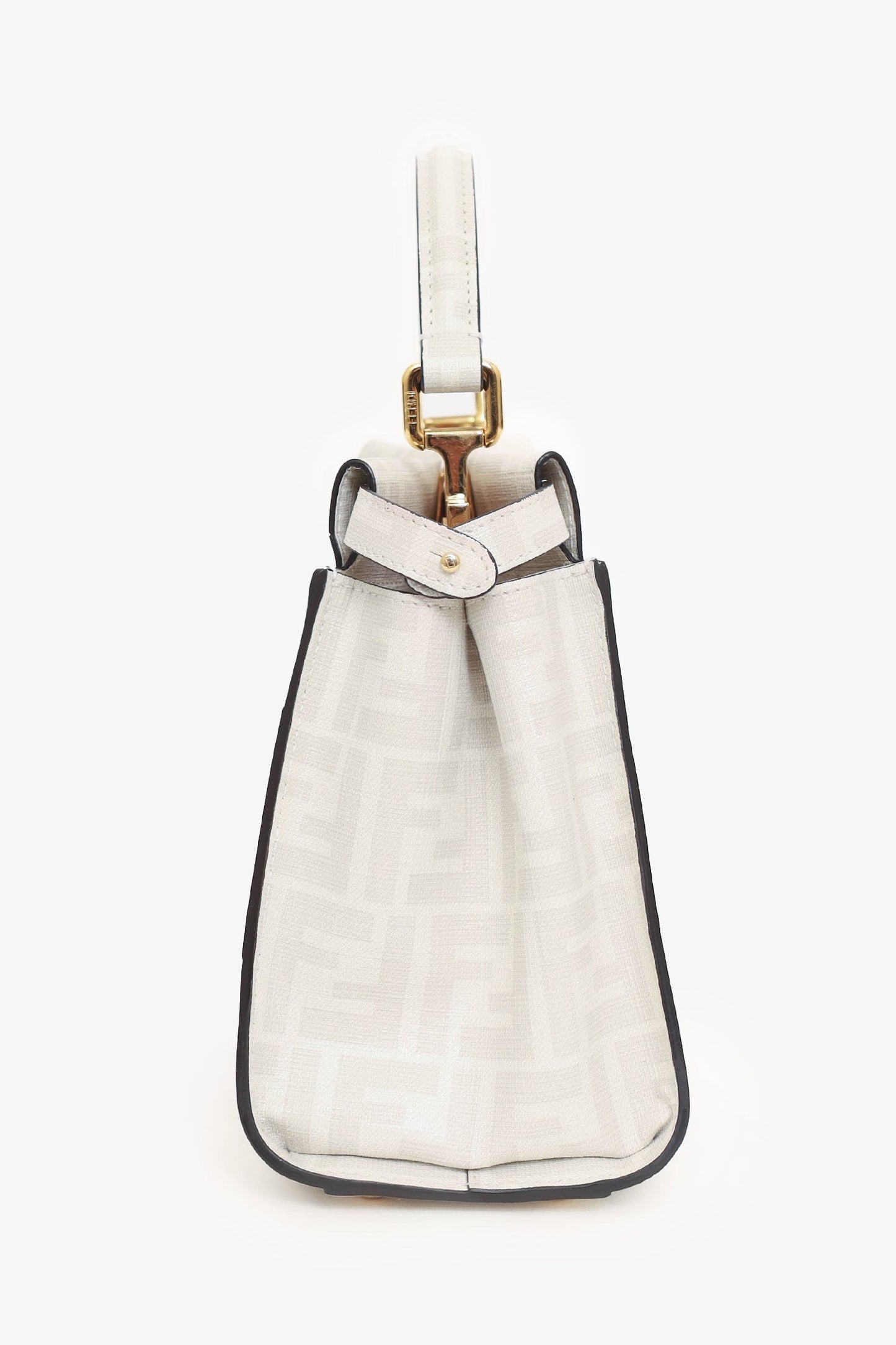 Fendi White/Multicolour Glazed Fabric FF Bikini Girls Mini Peekaboo