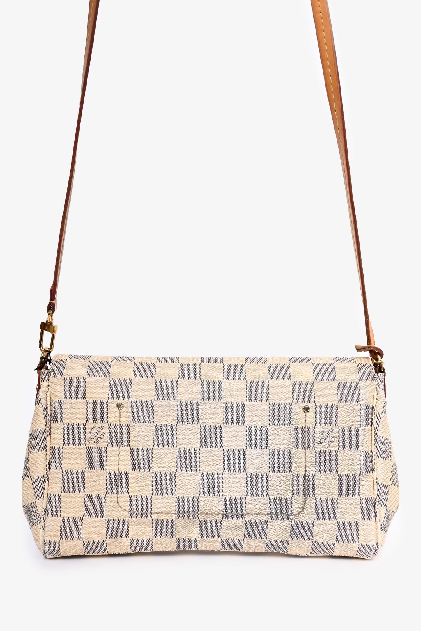 Louis Vuitton 2016 Damier Azur Favourite MM Bag with Strap (As Is)