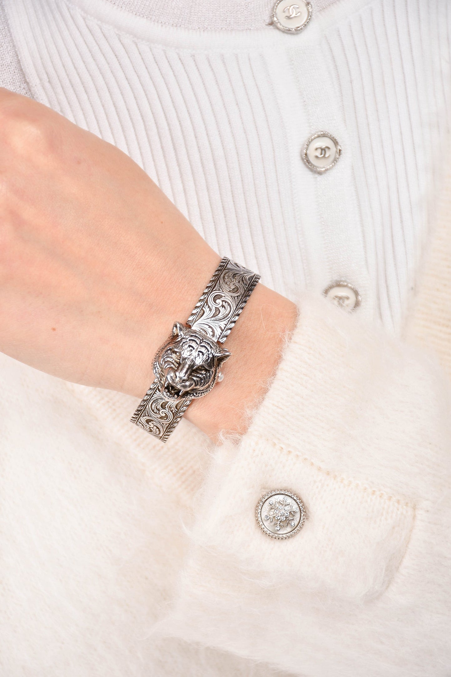 Gucci Stainless Steel 'Le MarchÃ© Des Merveilles' Secret Bracelet Watch