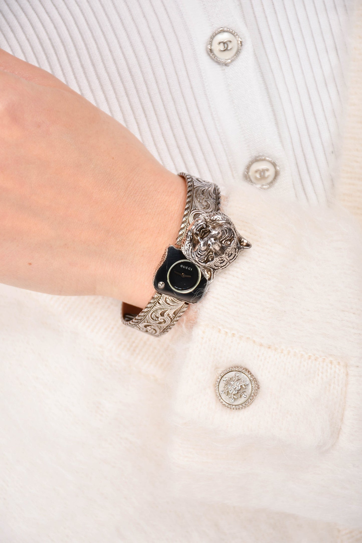 Gucci Stainless Steel 'Le MarchÃ© Des Merveilles' Secret Bracelet Watch