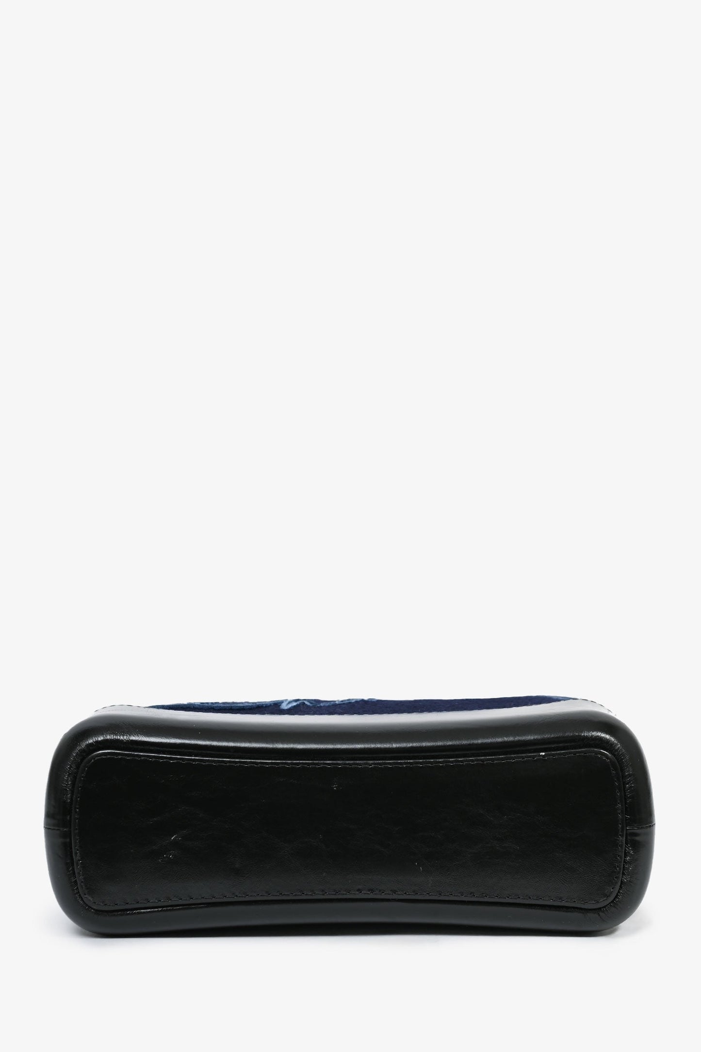 Chanel™ 2019 Navy Wool ' Hamburg' Embroidered Large Gabrielle Hobo Shoulder Bag