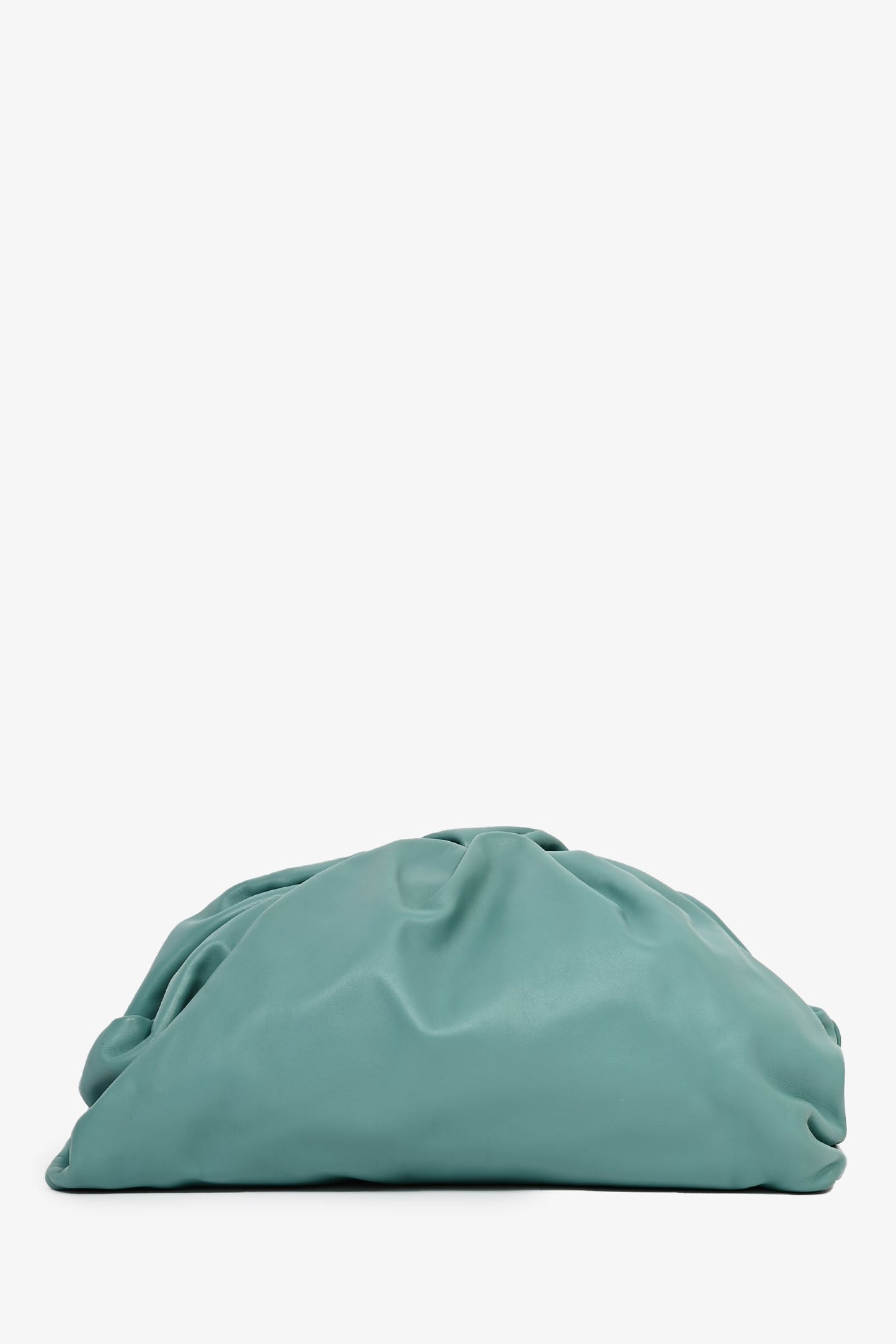 Bottega Veneta Teal Leather Large Classic Pouch
