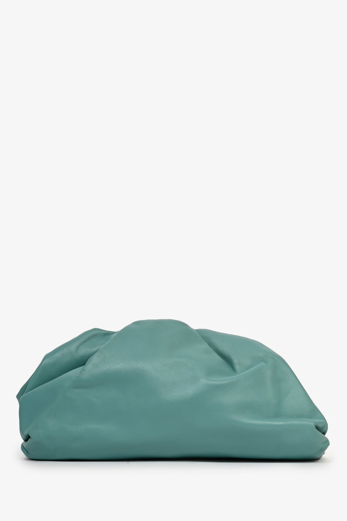 Bottega Veneta Teal Leather Large Classic Pouch