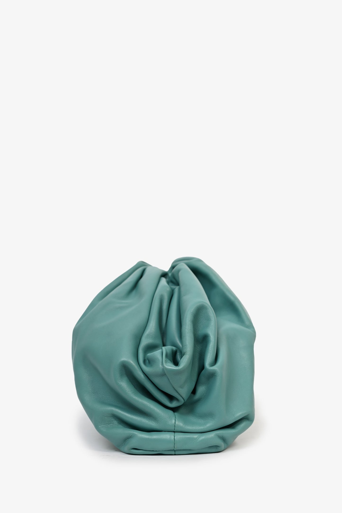 Bottega Veneta Teal Leather Large Classic Pouch