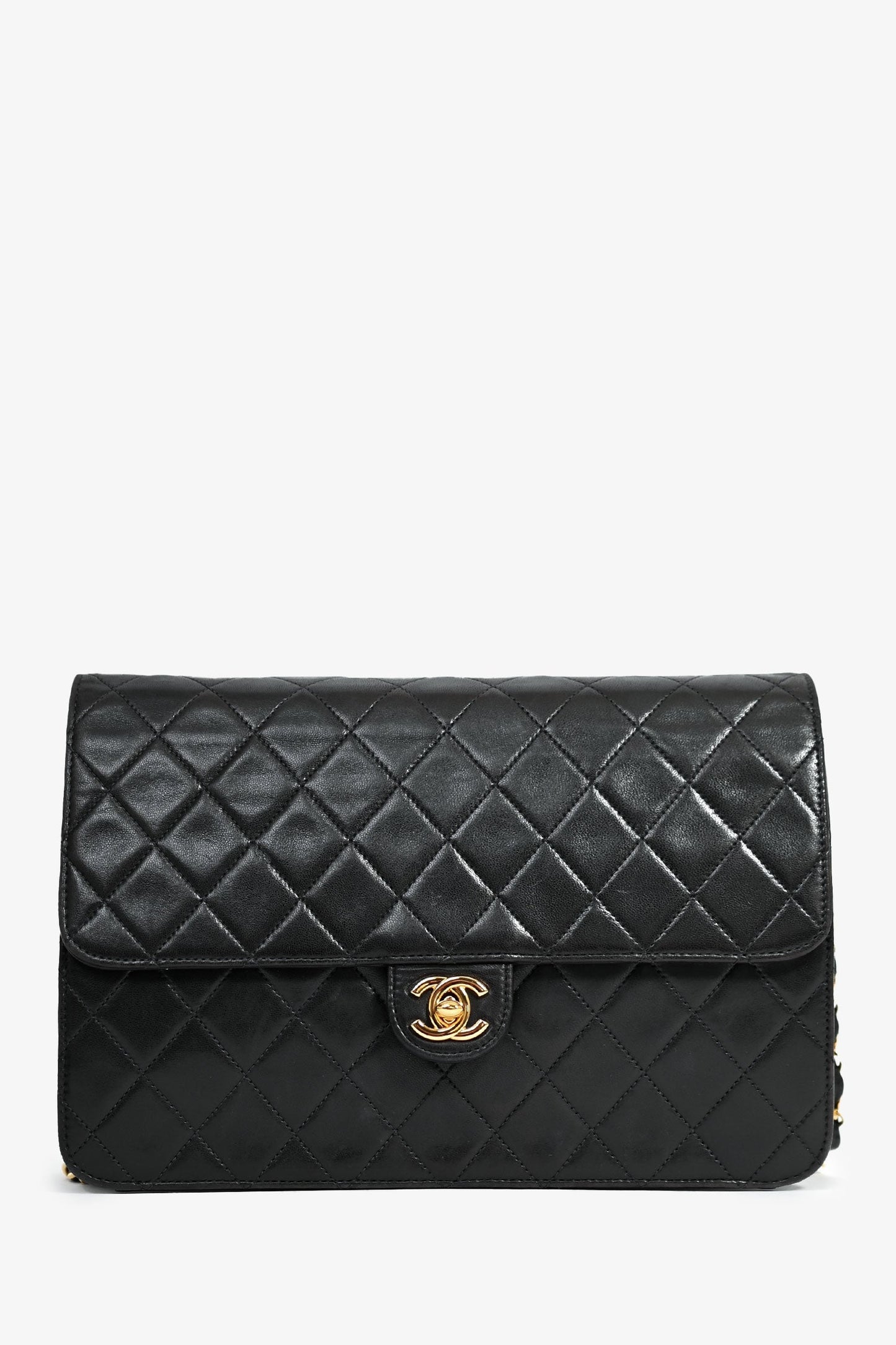 Chanel™ 1994 Black Lambskin Single Chain Flap Bag