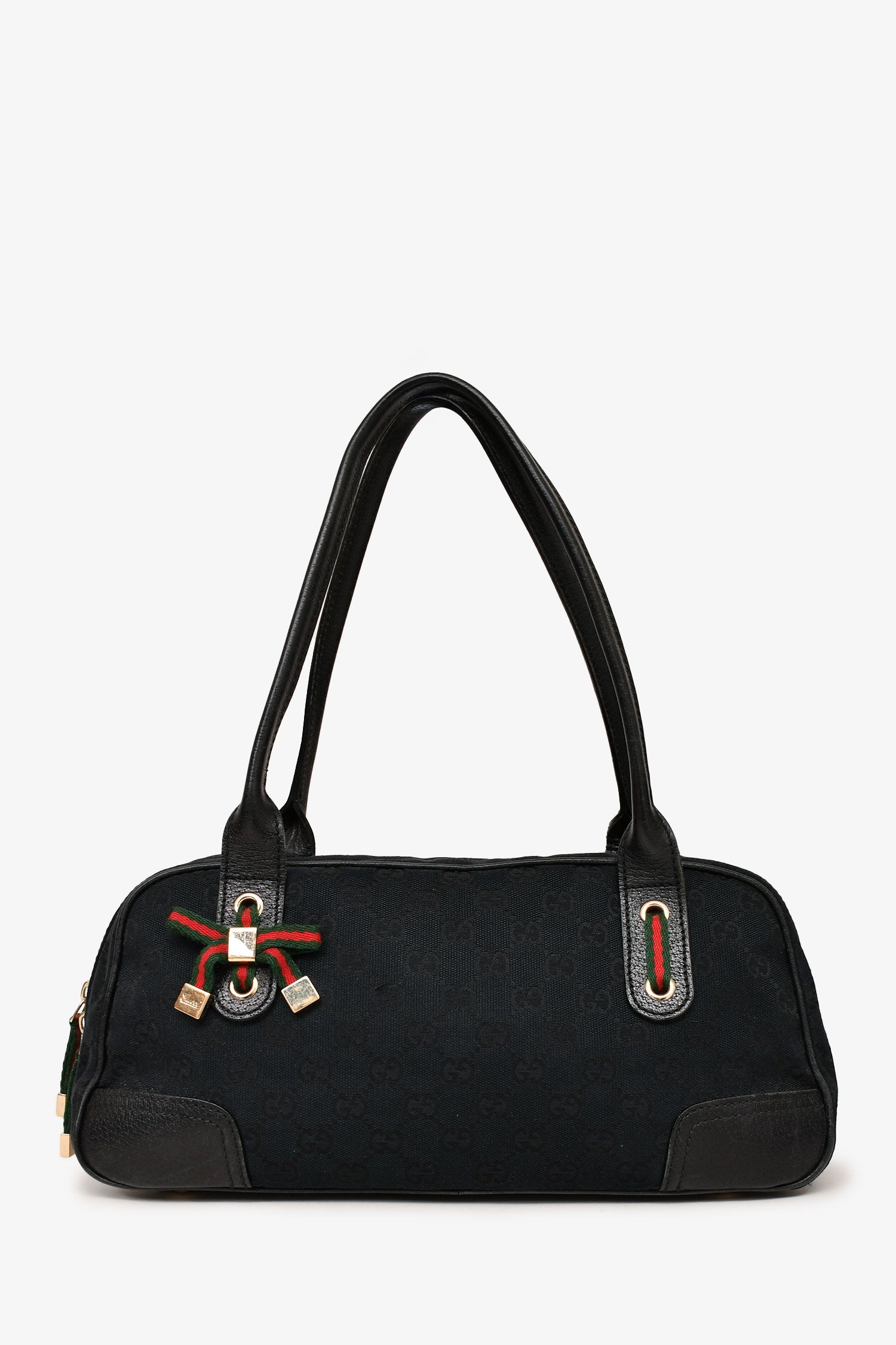 Gucci Leather Canvas Shoulder Bag