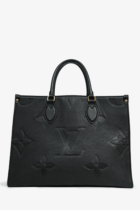 Louis Vuitton Black Monogram Empreinte 'OnTheGo' MM Tote