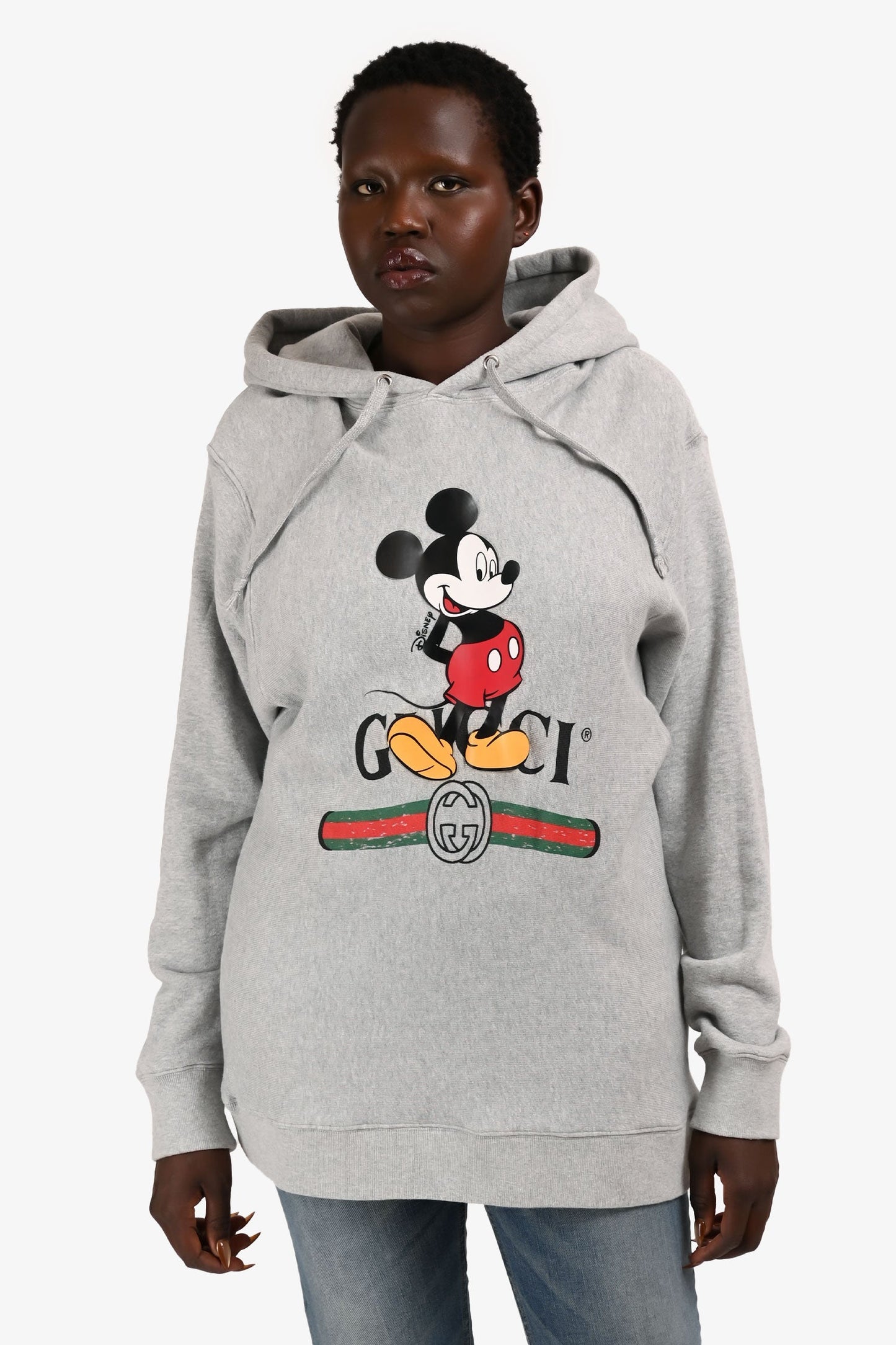 Gucci X Disney Grey Mickey Mo Printed Hoodie Size M
