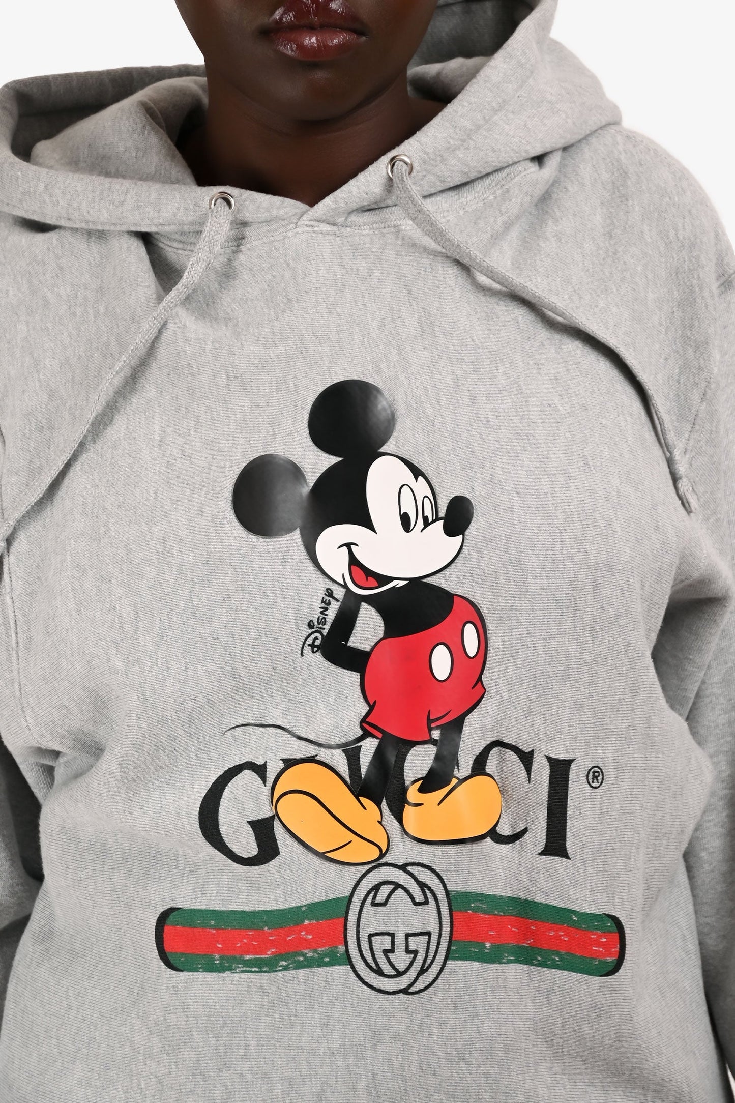Gucci X Disney Grey Mickey Mo Printed Hoodie Size M