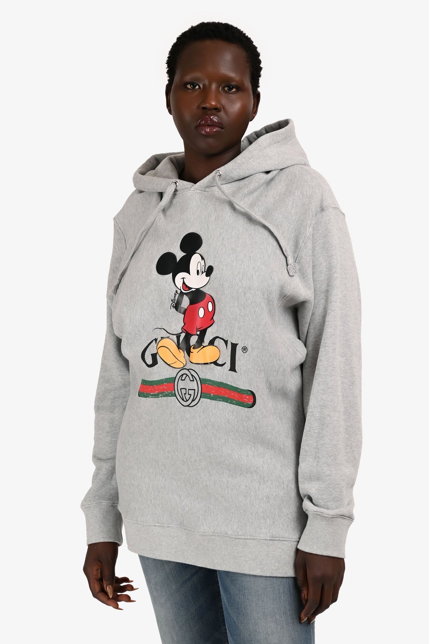 Gucci X Disney Grey Mickey Mo Printed Hoodie Size M