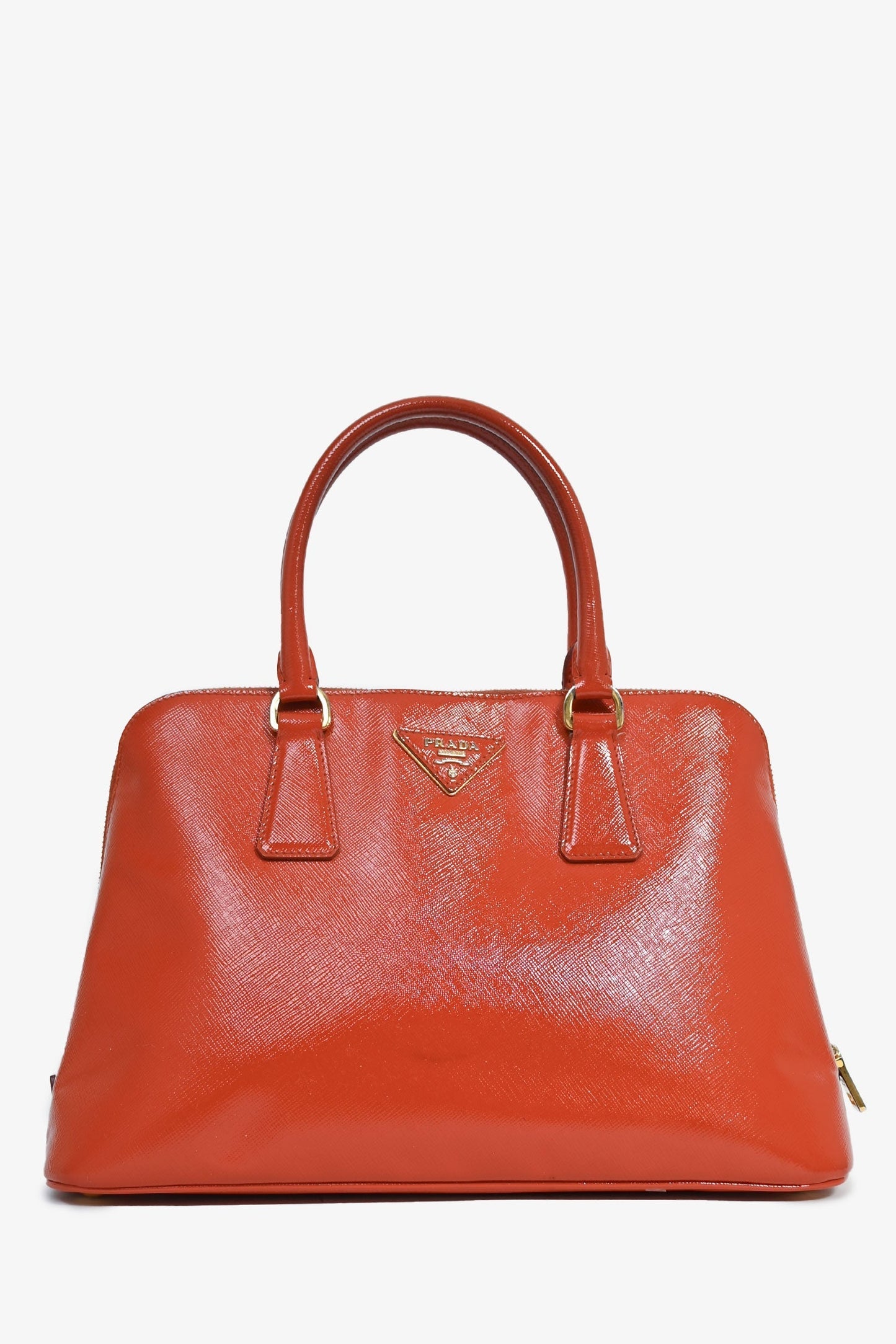 Prada Orange Saffiano Leather Galleria Tote