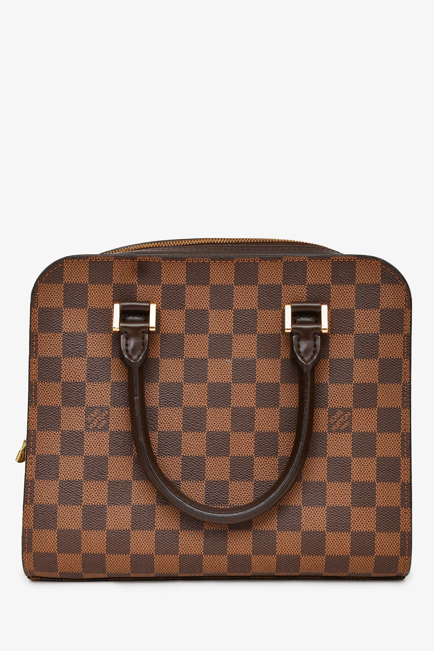 Louis Vuitton 1998 Brown Damier Ebene Triana Top Handle Bag