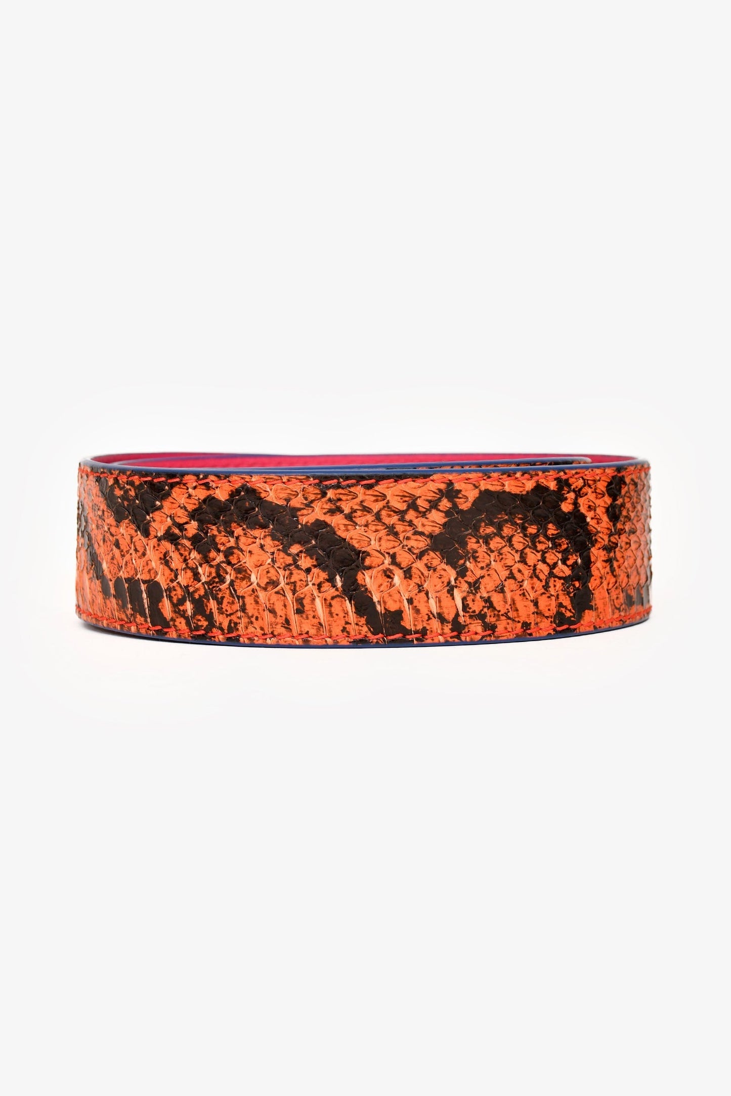 Fendi Pink/Orange Python/Leather Bag Strap