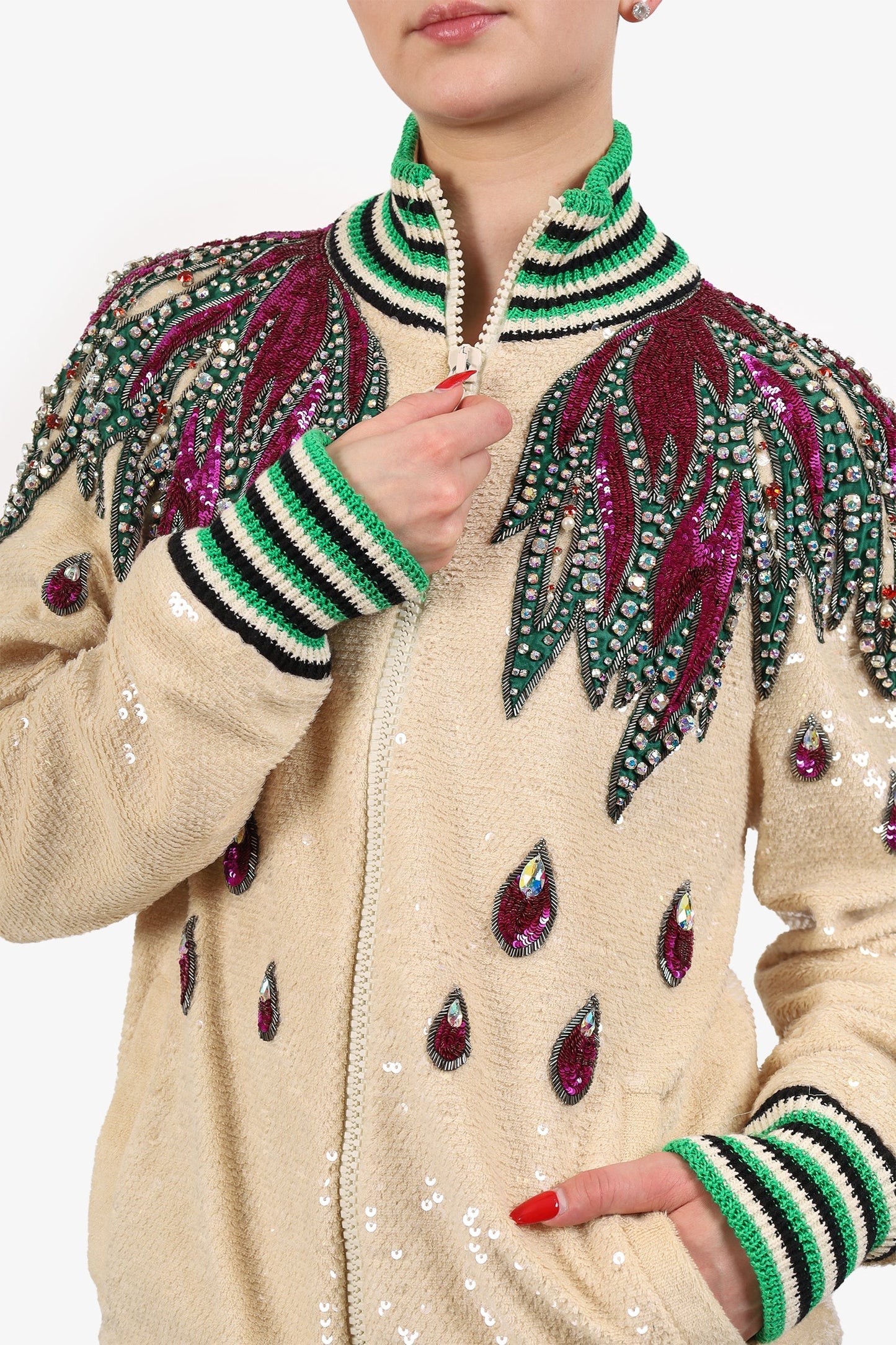 Gucci Runway Sequin Bomber Size M