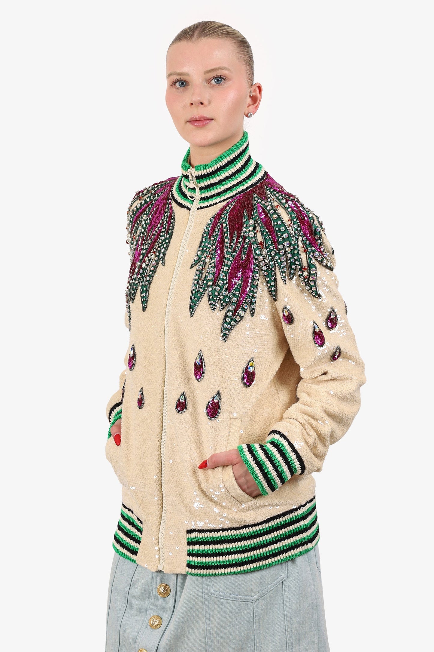 Gucci Runway Sequin Bomber Size M