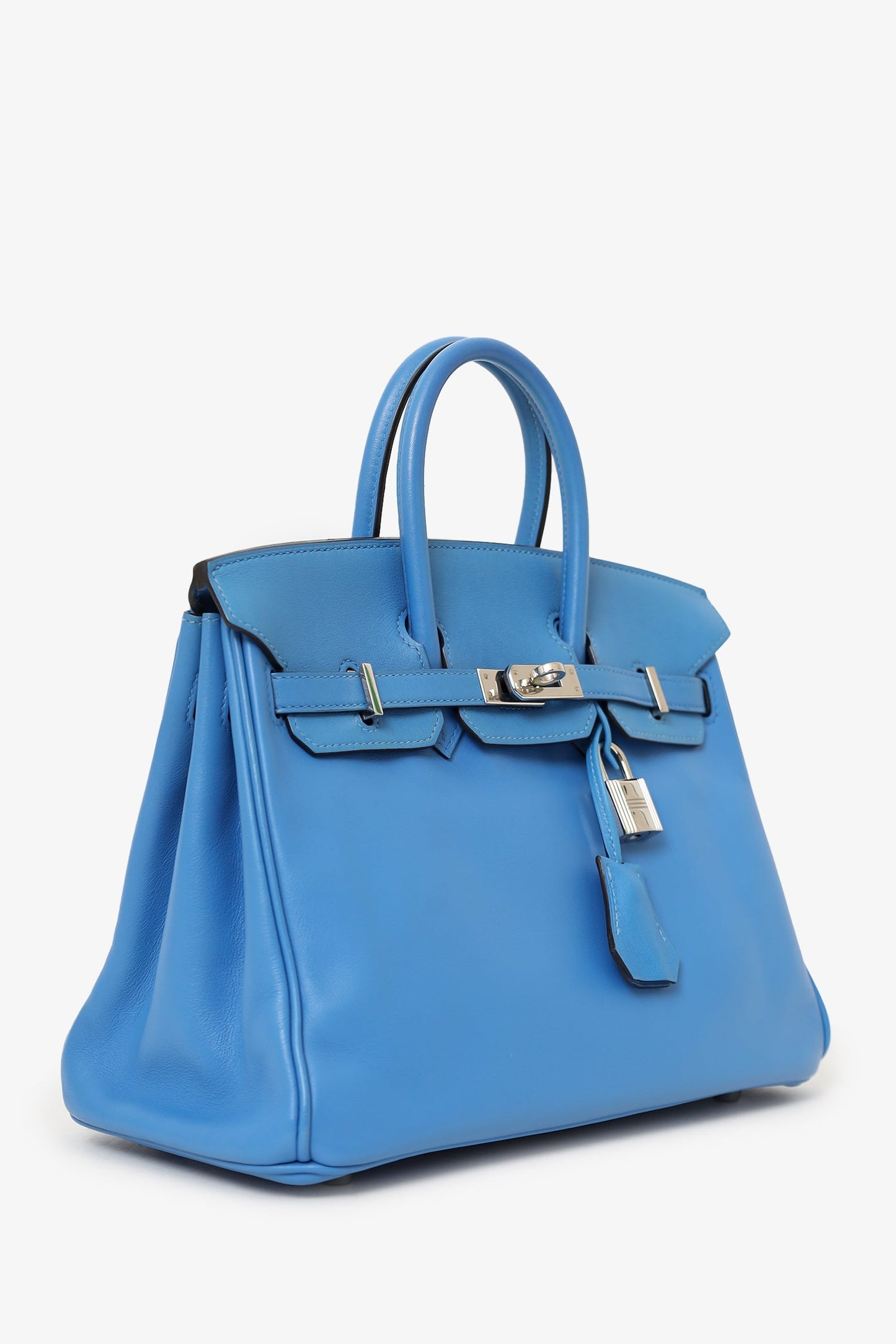Hermes 2015 Blue Swift Leather Birkin 25